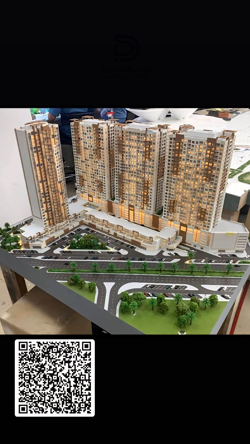 Apartment for Sale in Ajman One Towers – Phase 2 (B2) Stunning Water View Prime Location – Close to All Major Services and Facilities Apartment Details: • 1 Bedroom and Living Room • 2 Bathrooms • Closed Kitchen • Balcony with Water View • High Floor