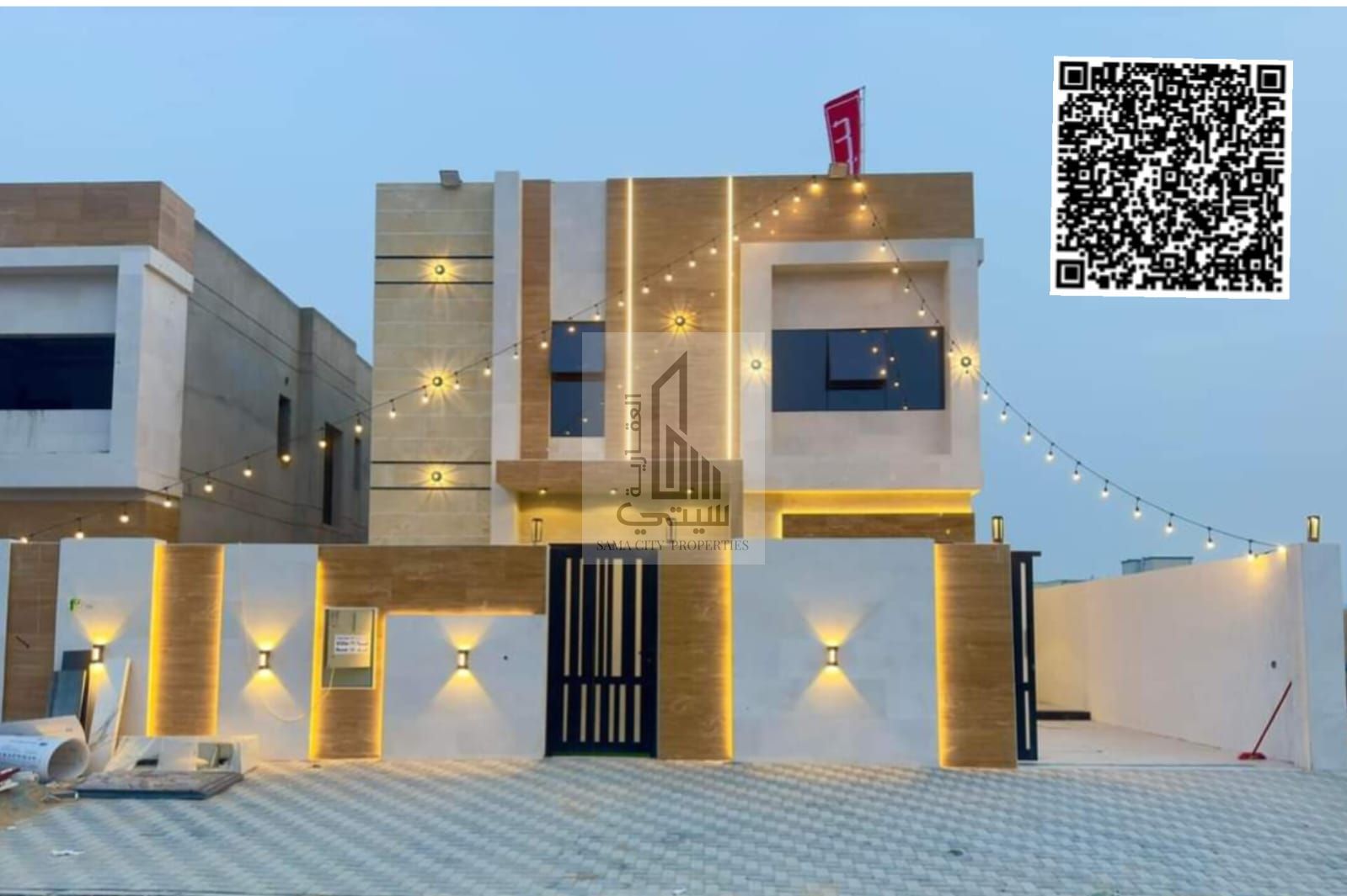 For sale, a villa, including registration fees, directly from the owner, the closest villa to services, turnkey, ready for occupancy, with super delux
