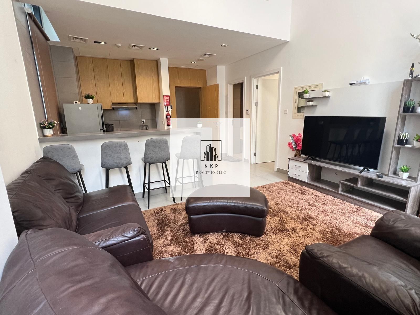 Specious luxury one bedroom full furnished available for rent in Al Mamsha community