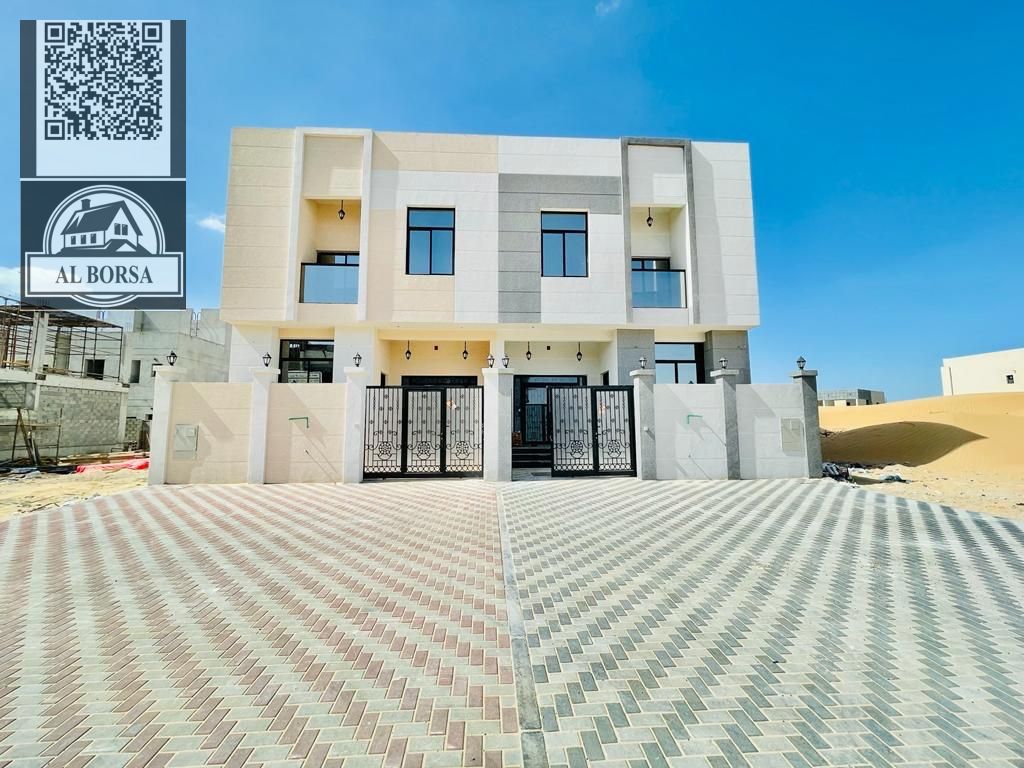 Luxury villa for rent in Al Yasmin area – Ajman | 5 master bedrooms + majlis + living room + maid's room + ready for immediate occupancy