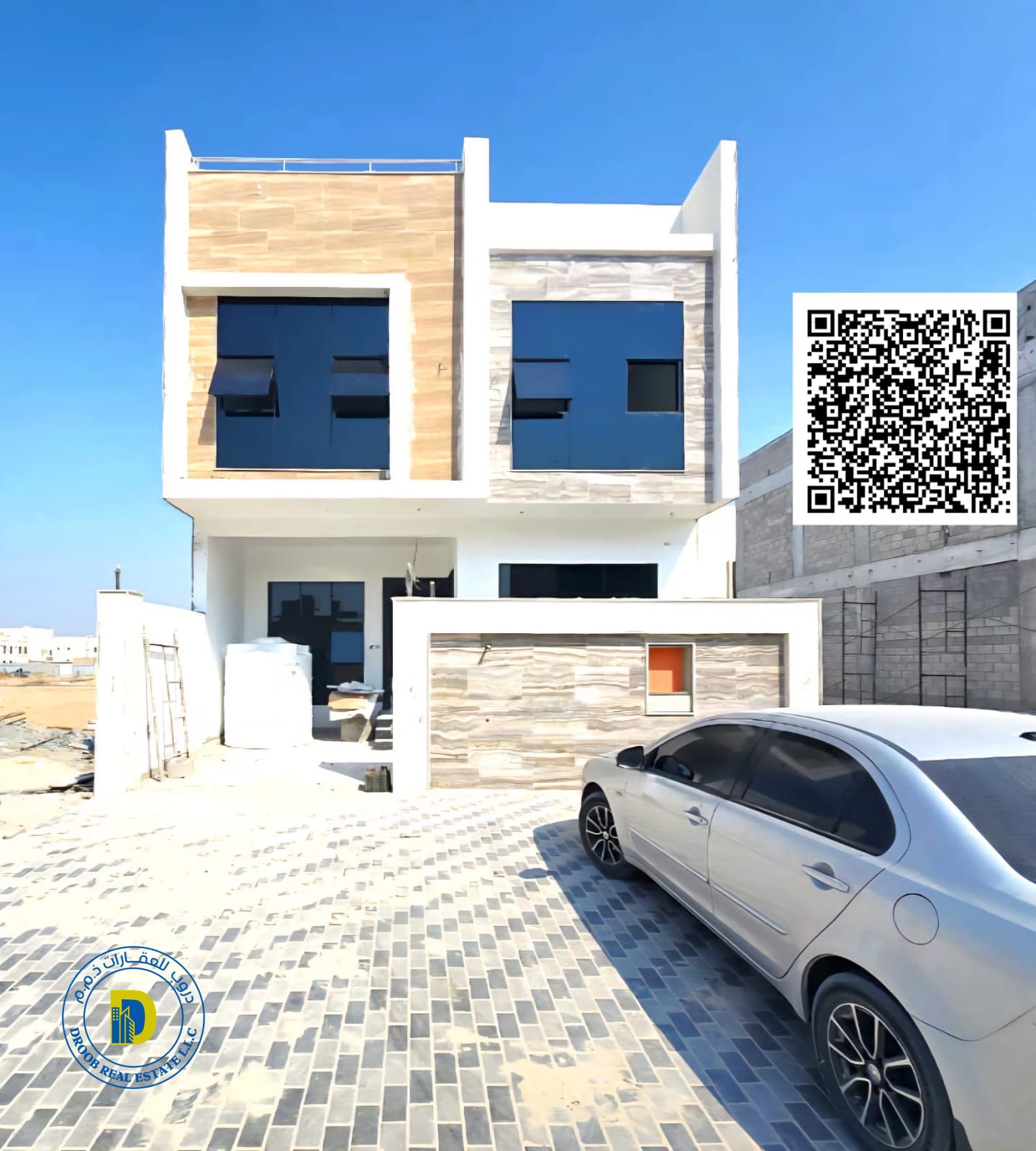 For sale: Modern villa with 4 bedrooms and a roof terrace in Al Bahia area. Price includes registration fees.