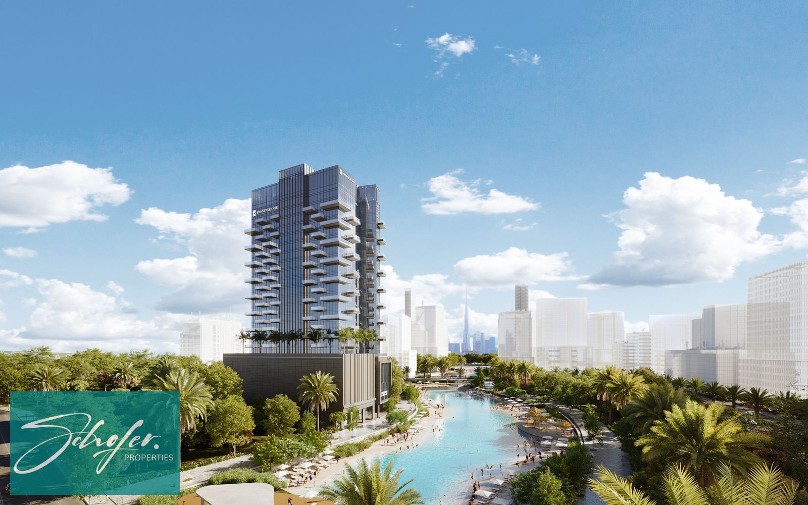 1 Bed-Corner Apartment in THE WATERWAY by Prestige One with balcony and own pool