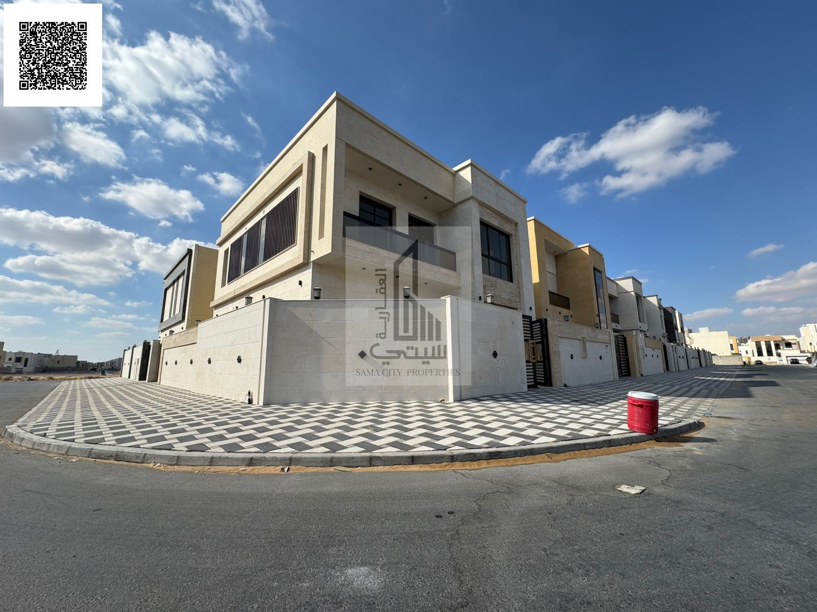 Villa for Sale in Al Yasmin Consisting of: • 5 Master Bedrooms • Majlis with Bathroom • Living Room with Bathroom • Main Kitchen • Maid's Room