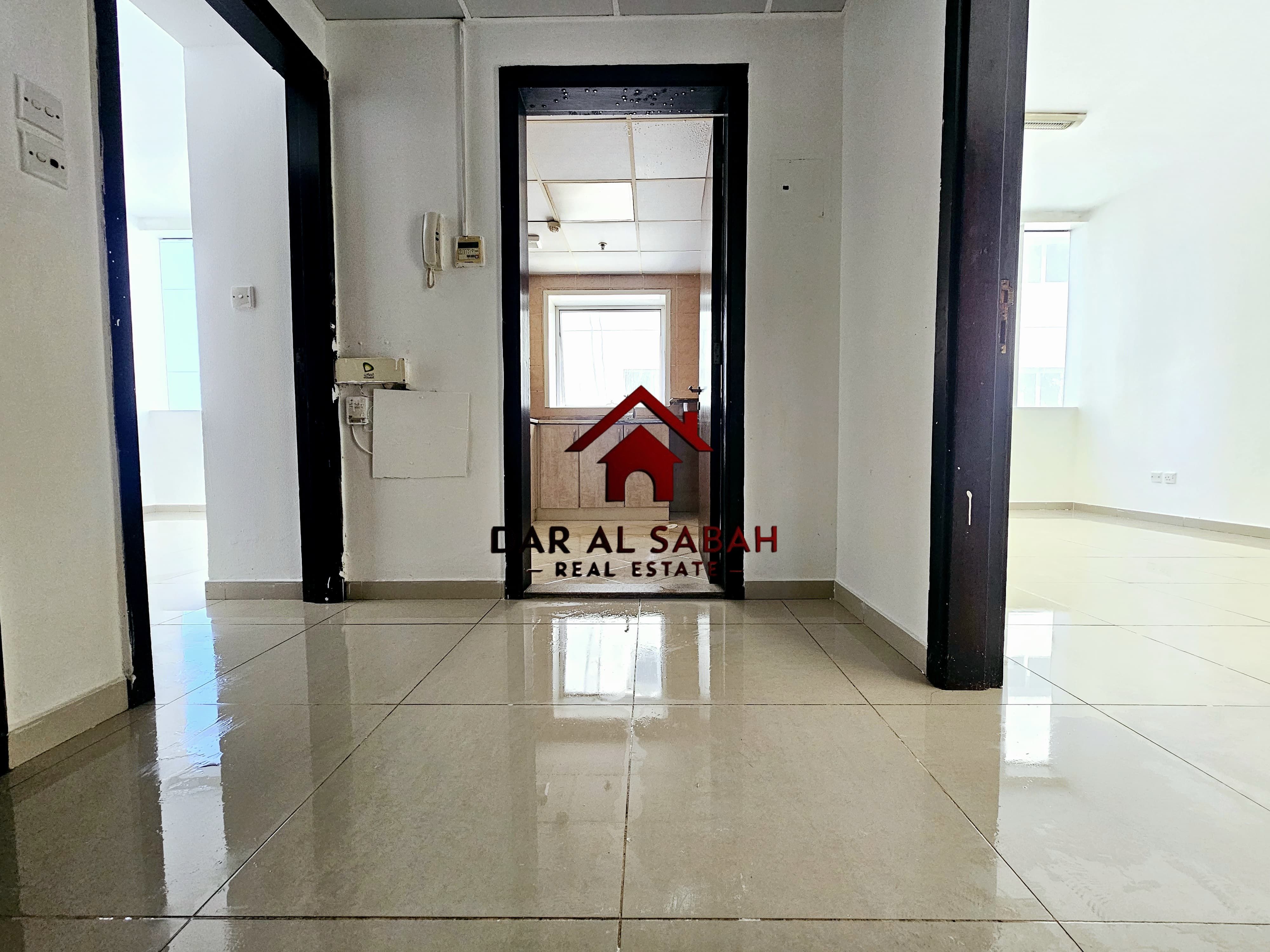 1 MONTH FREE 1BHK CLOSE HALL WITH DOOR LIKE A 2ND ROOM DUBAI SHARJAH BORDER FRONT OF RTA BUS STOP