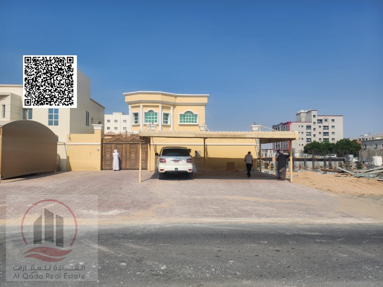 Villa for sale in Al Muwaihat2 area, Ajman (5 master bedrooms, living room, majlis, maid's room)