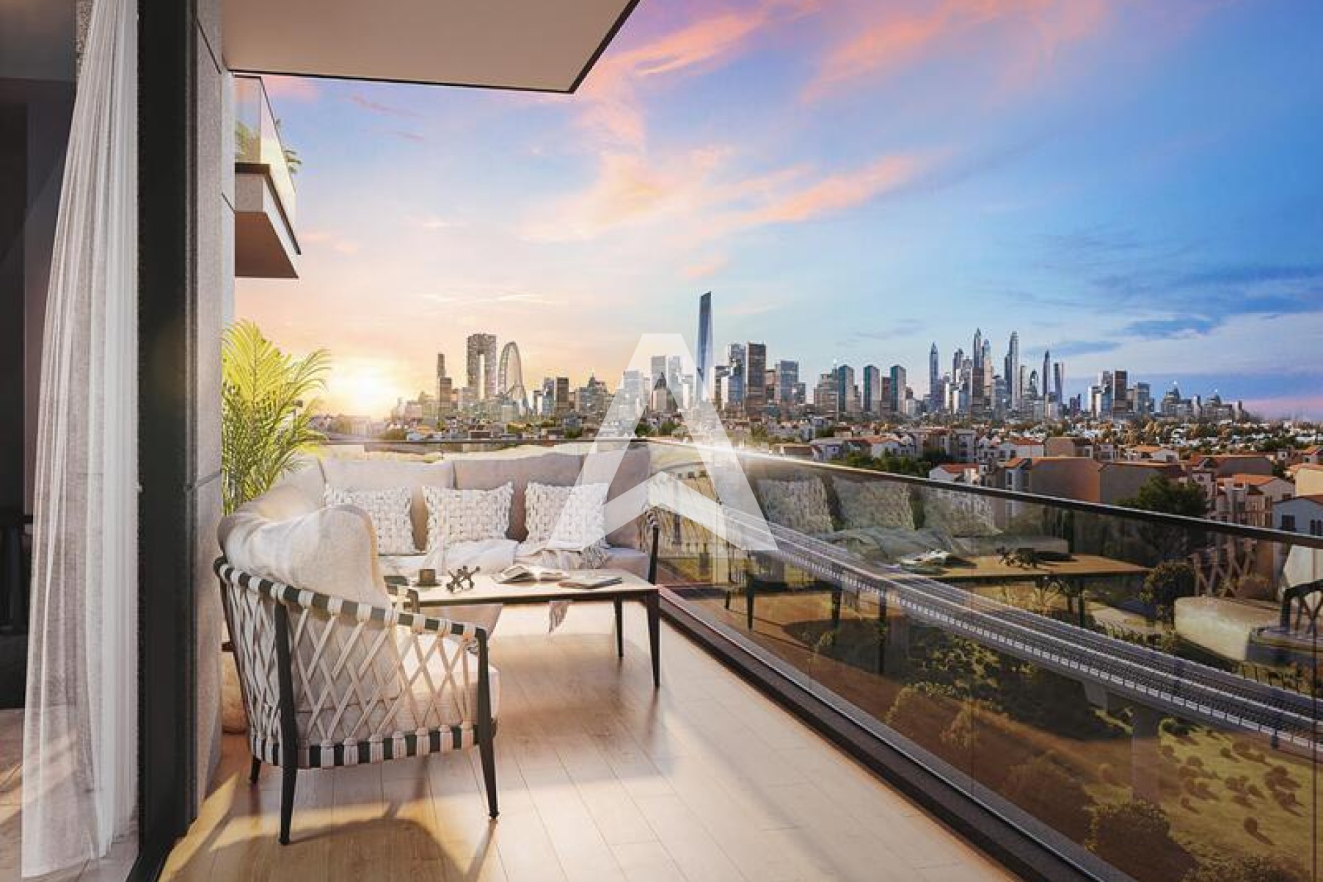 Stylish 3BR with Balcony | Stunning Sunset View