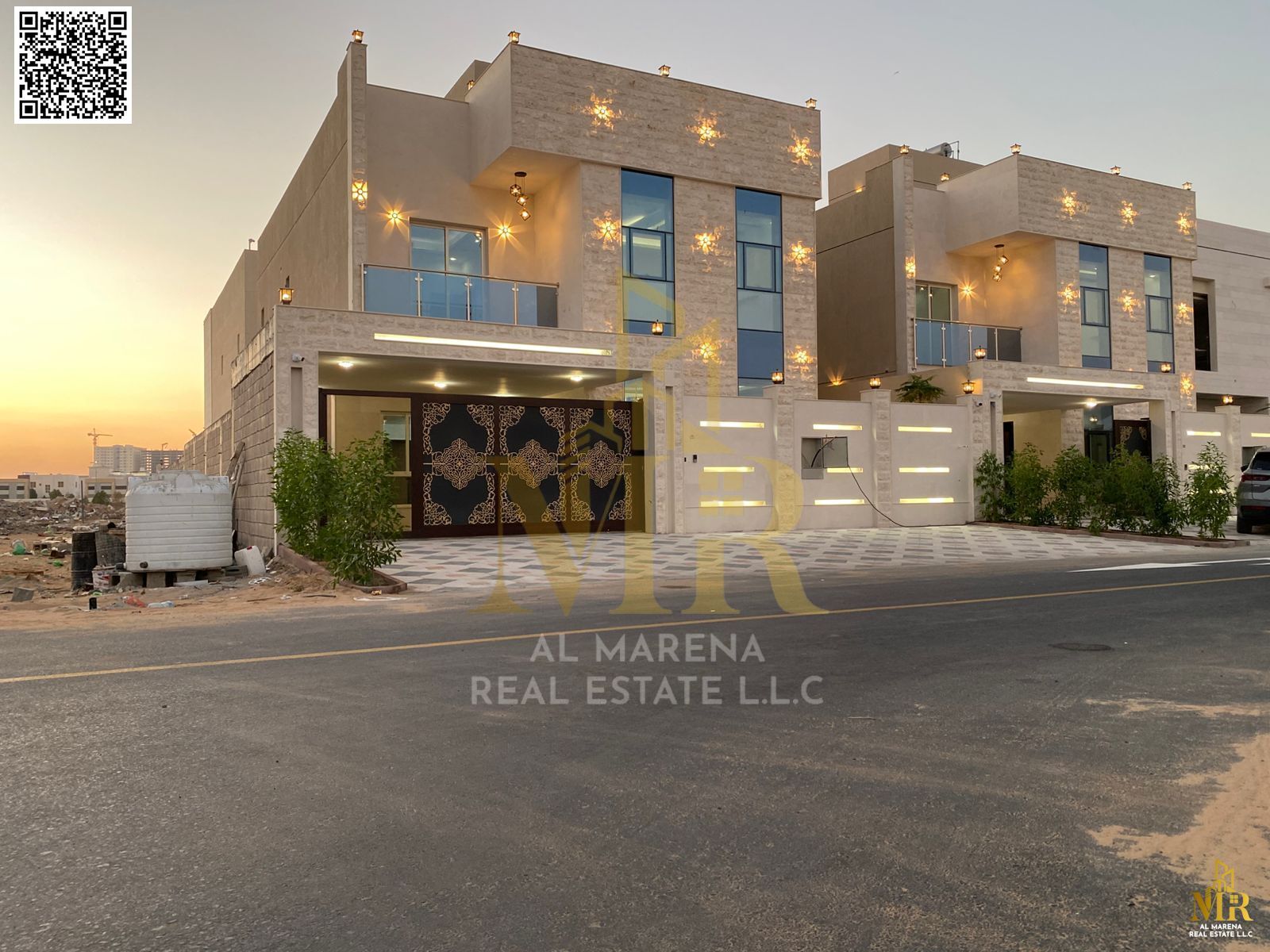 Luxury villa for sale in Al-Haliyo 2 area – including registration and ownership fees and central air conditioning – freehold ownership