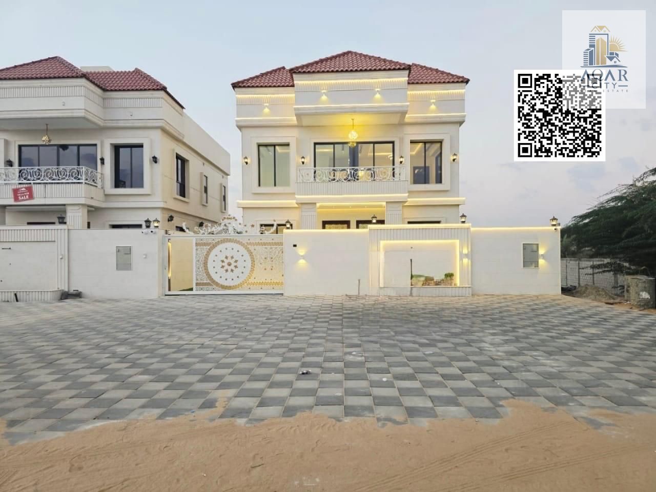 **Strategic location near all services Classic villa + roof + waterfall water fountain + outdoor extension and spacious area **Easy access to main roads** (for all services) **Quiet and family neighborhood that provides privacy and comfort**