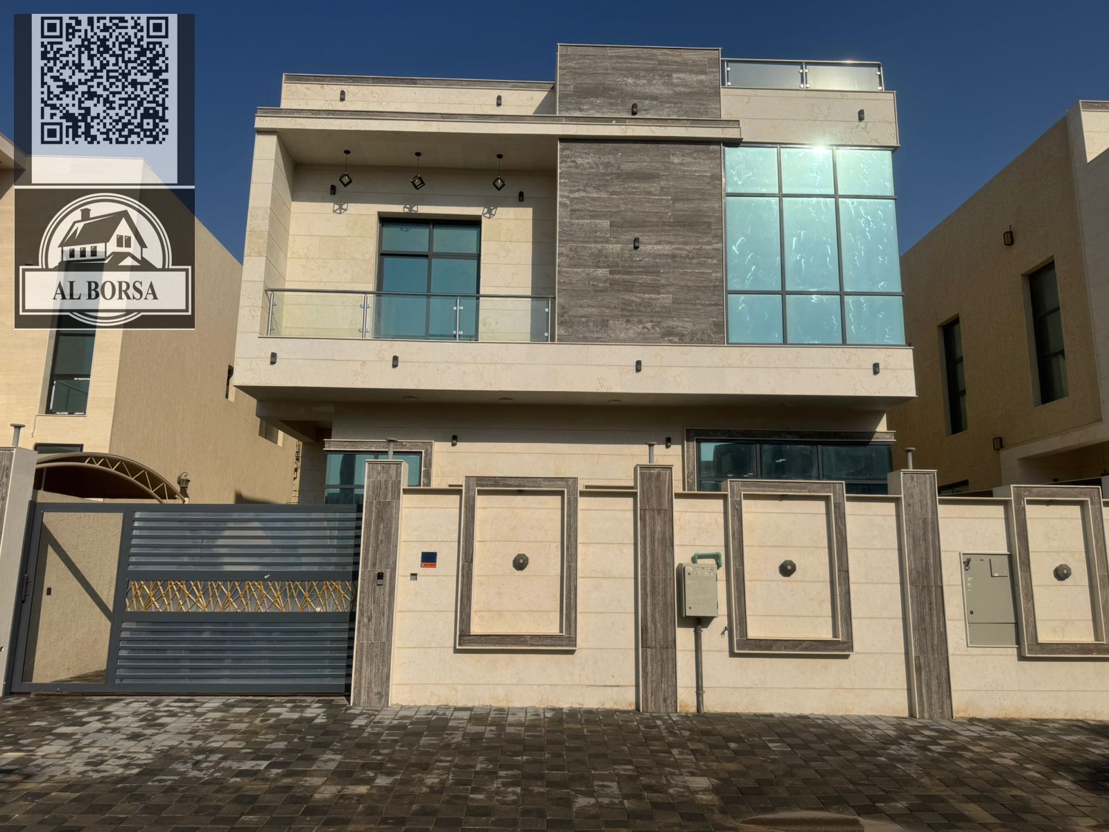 Villa for rent in Ajman Al Yasmeen on the corner of two streets, beautiful location, payment facilities