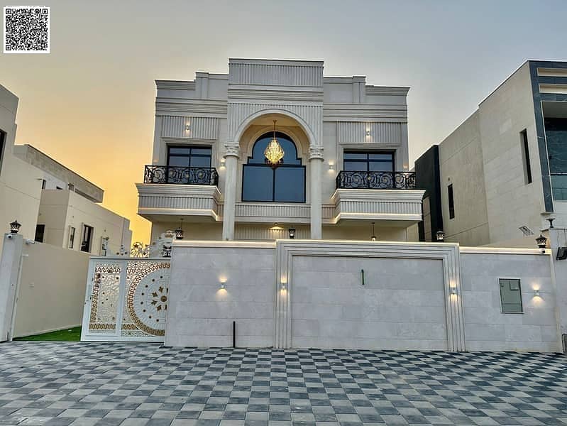Classic villa, price inclusive of registration and ownership fees, on the main street, ready to move in, in one of the most prestigious areas of Ajman