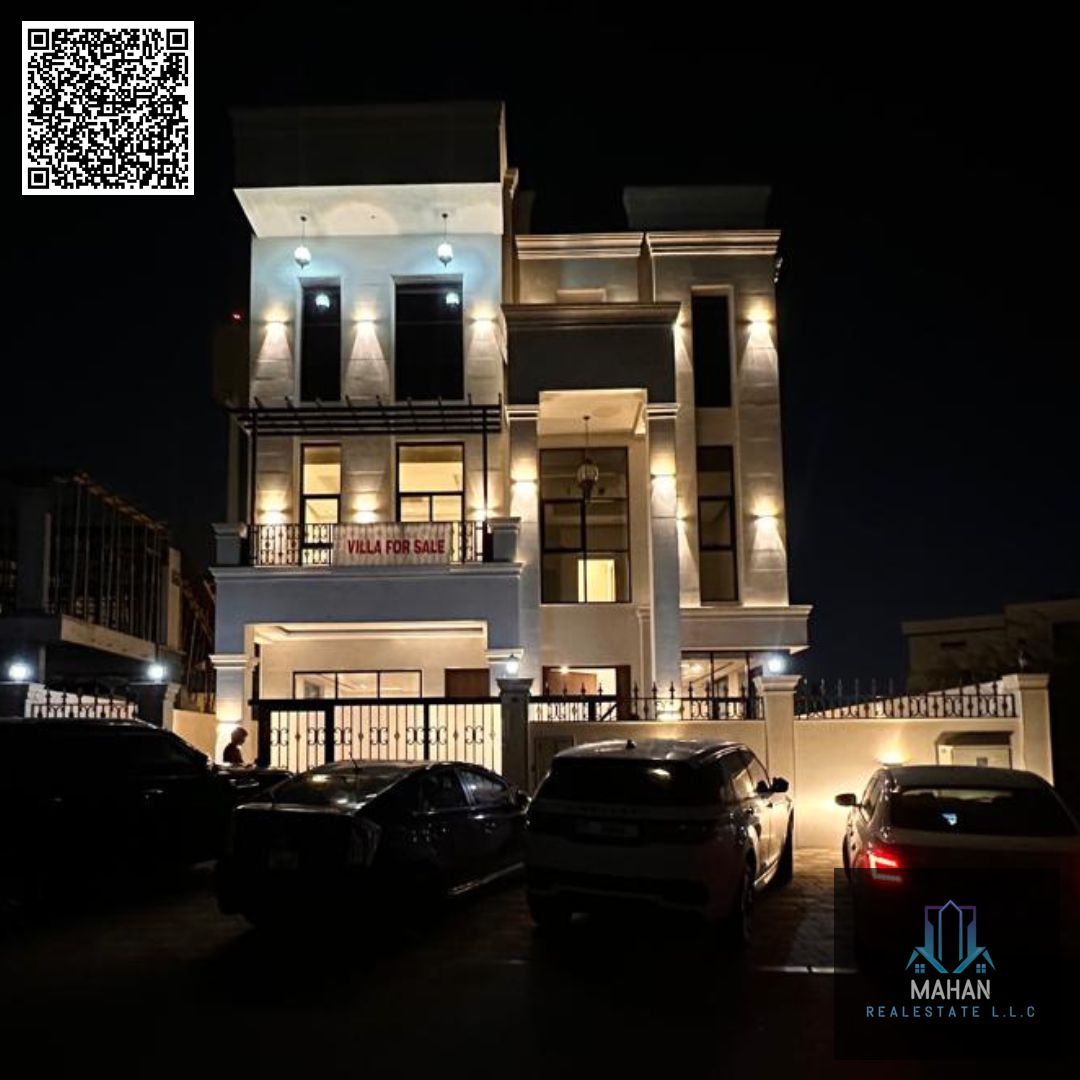3 Story Modern Luxury Villa for Sale in Al Zahya, Ajman | A/C & Electricity Included