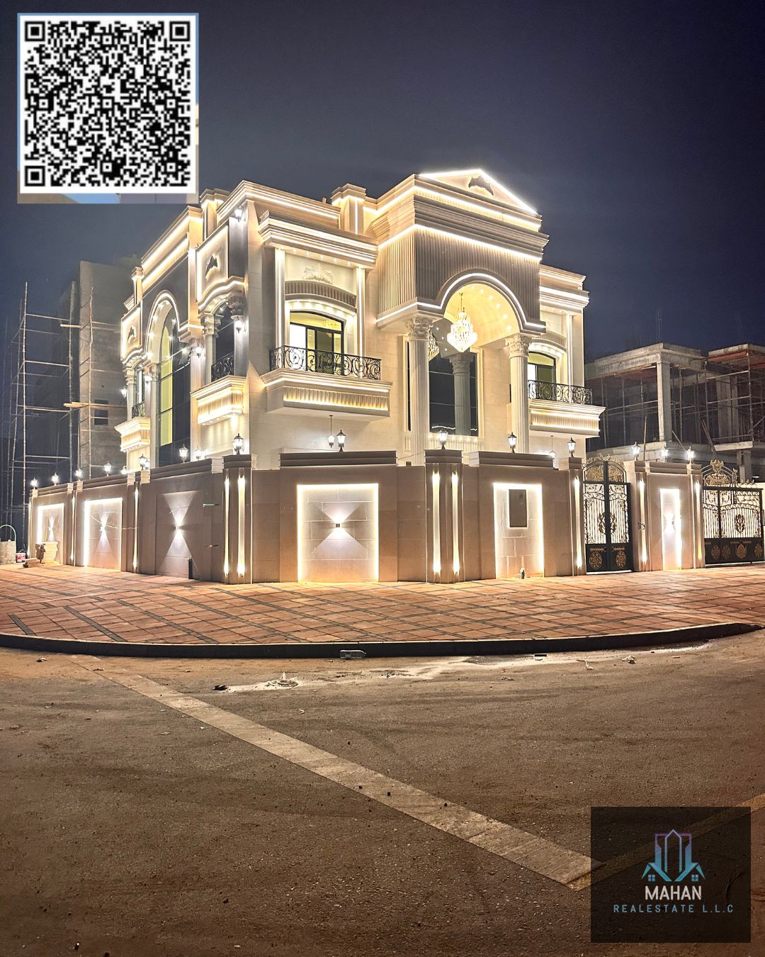 New Classic Corner Villa for Sale in Al Helio 2 – Super Deluxe Finishing A luxurious New Classic–style villa with the latest high-end finishes Location: Al Helio 2, near Sheikh Mohammed Bin Zayed Road Directly from the owner with warranties up to