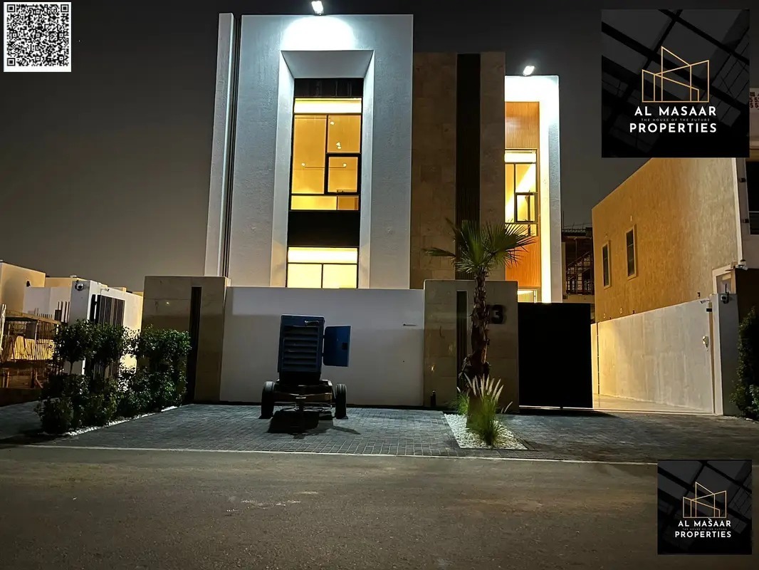 A luxurious villa with an elegant design in Al Helio, Ajman, at a very special price. A fantastic opportunity to own a villa with a modern design and