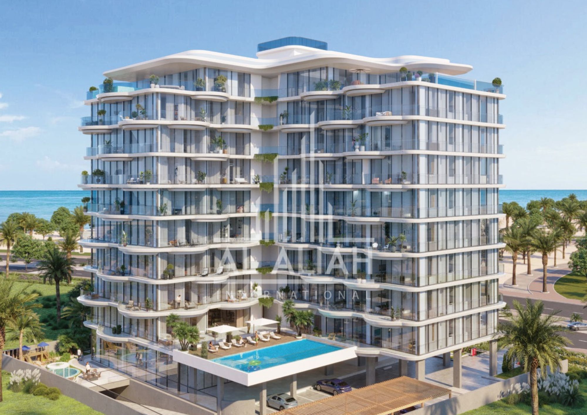Luxurious Apartment | Beachfront living | Pool view