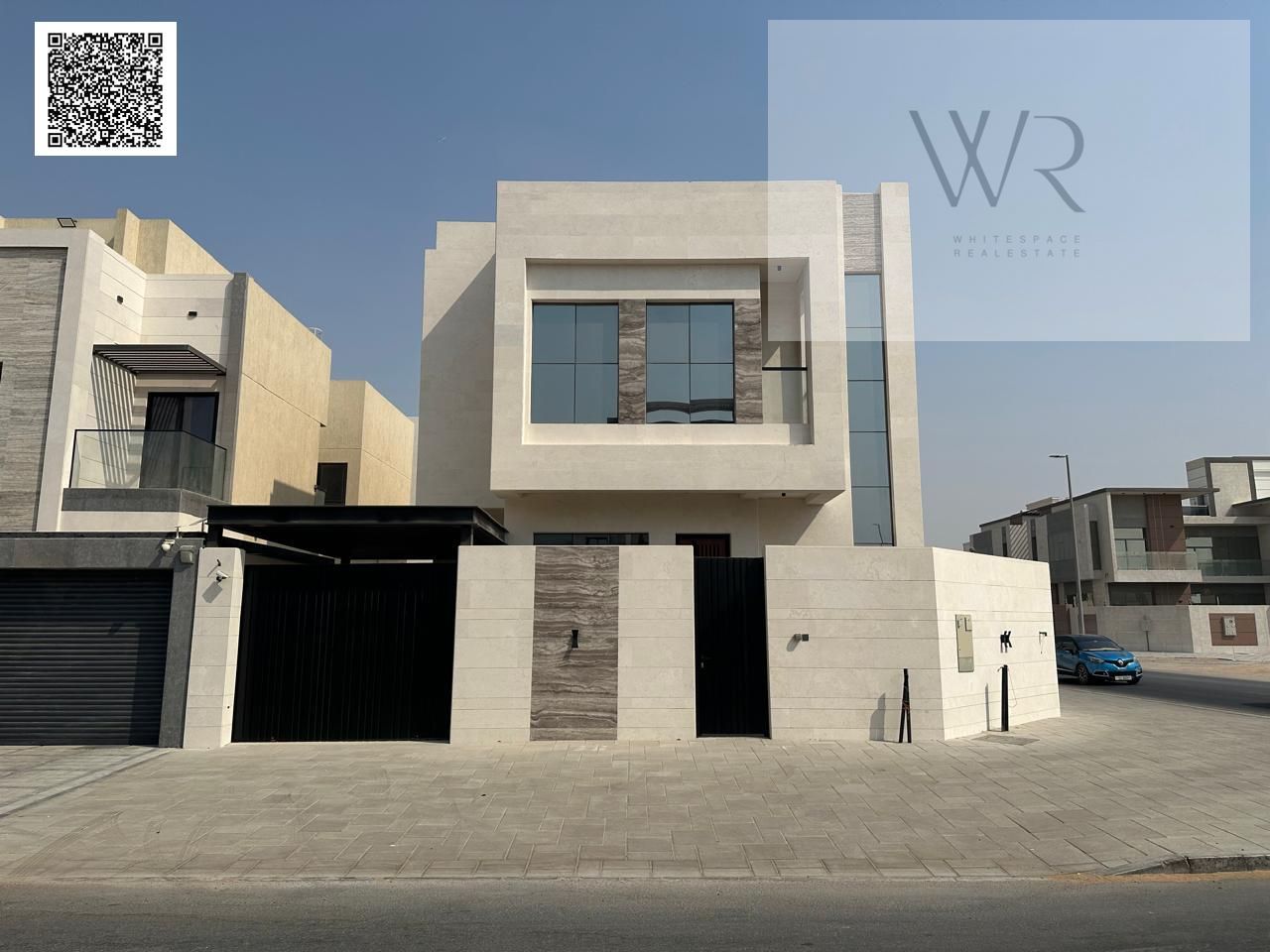 villa with fountain and fully marbeled