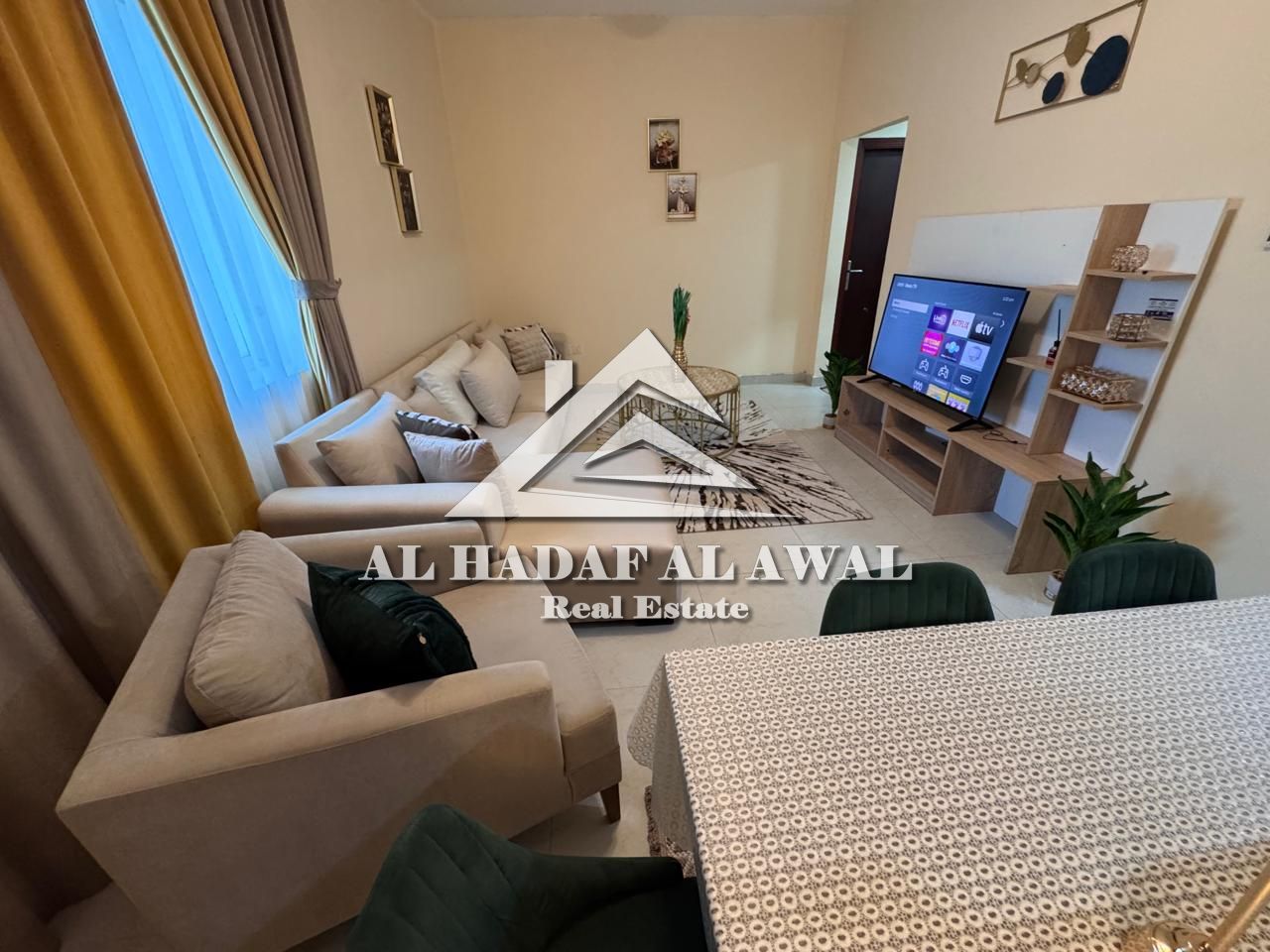 For monthly rent, a 2room and a hall in Al taawun area with free internet