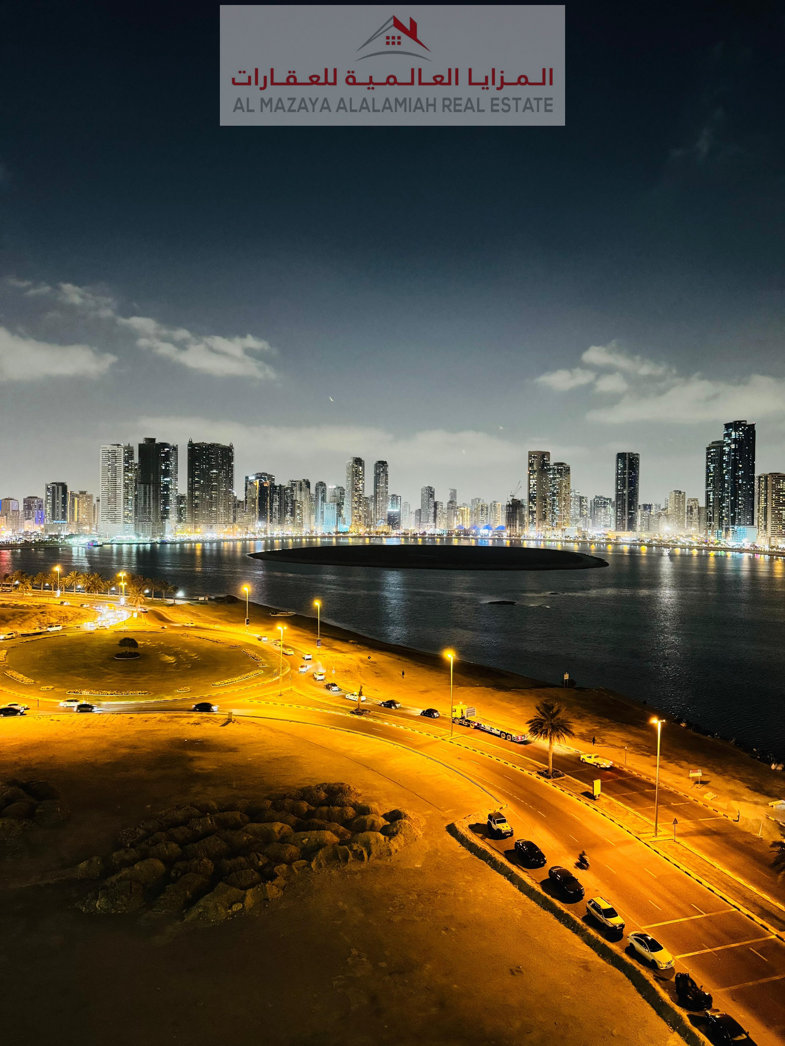 for rent monthly A fully furnished One-bedroom Two-bathroom apartment in Al Khan ( Prime Location ) with Excellent view