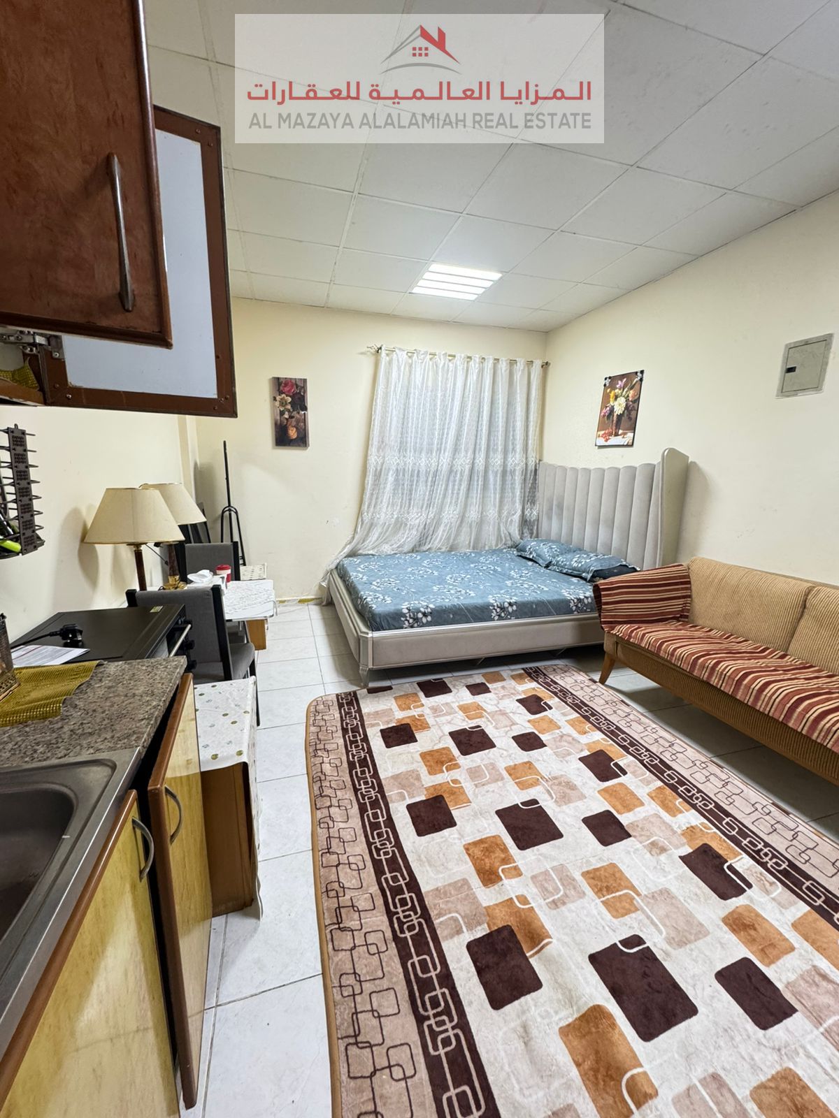 Fully furnished studio in Al Nabaa, Sharjah for monthly rent, including all bills and internet