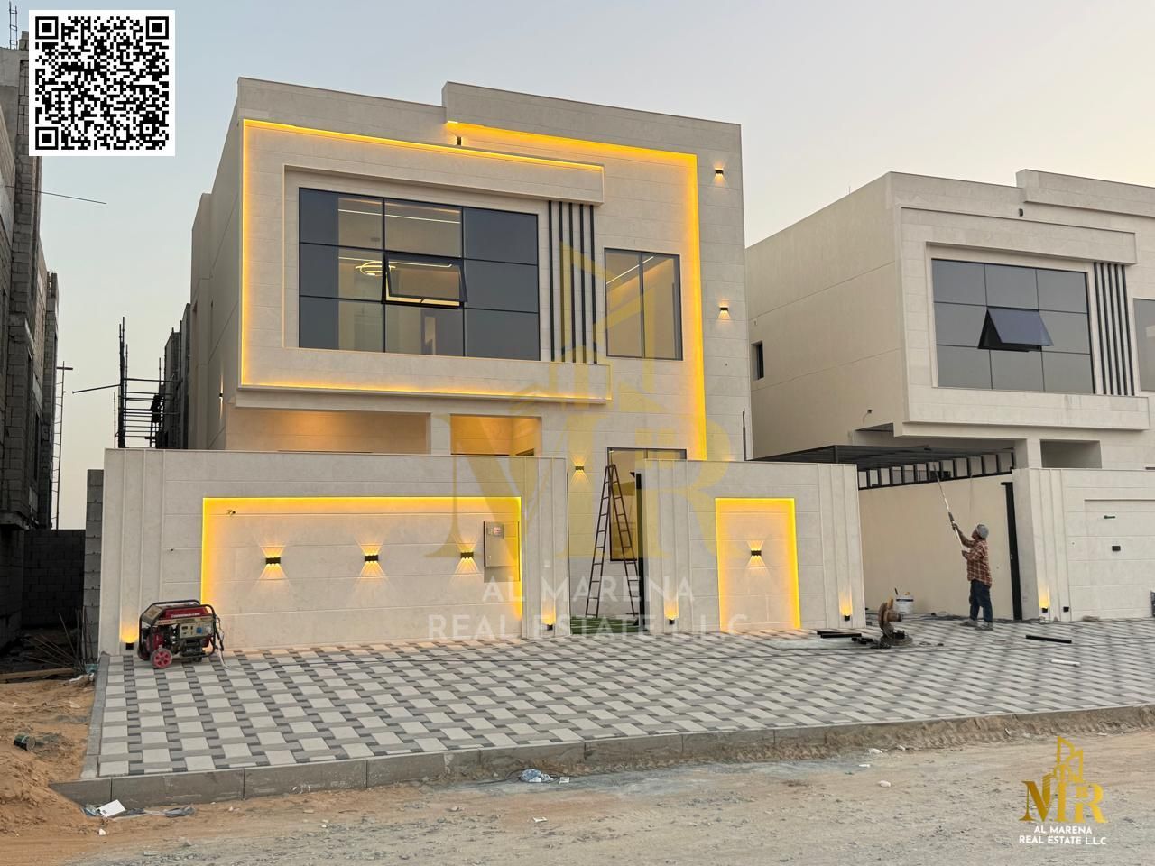 Modern 3-bedroom villa with a spacious area in Al Helio 2, Ajman. Price includes registration and ownership fees. Location: Situated in Al Helio 2, Aj