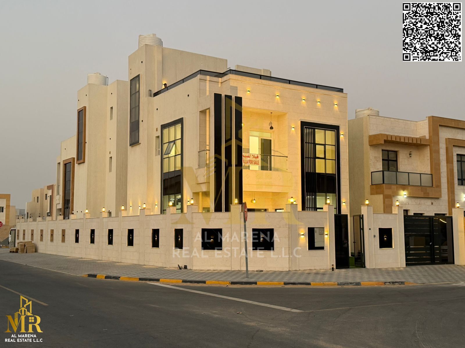 A luxurious two-story corner villa with a rooftop terrace and spacious yard, featuring four master bedrooms with high-end custom finishes, is availabl