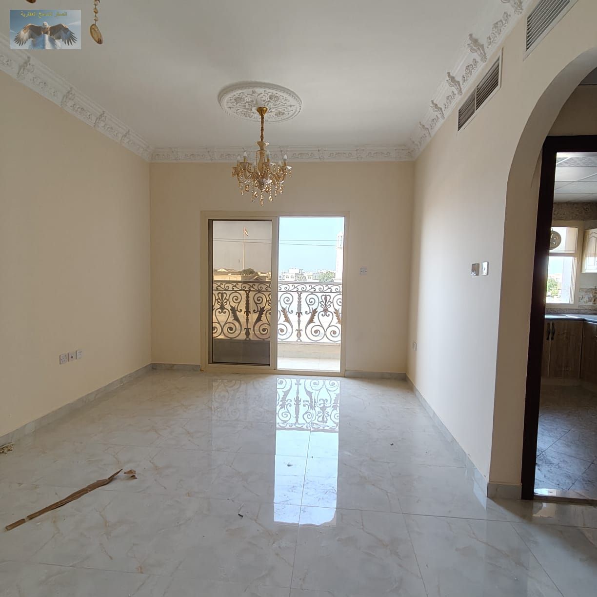 Apartment for Rent in Al Jurf 2 Ajman, 2BHK with Balcony and Open View, 2 Bathrooms, Excellent Finishing, Central A/C, Prime Location near National Sc