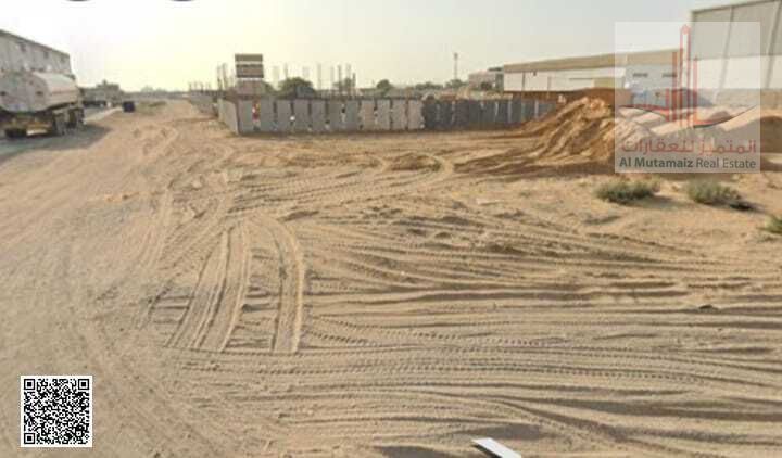 For sale in Ajman, industrial land in Al Jurf Industrial Area 2, permit for ground floor only. Asking price: AED 2,600,000 including registration fees