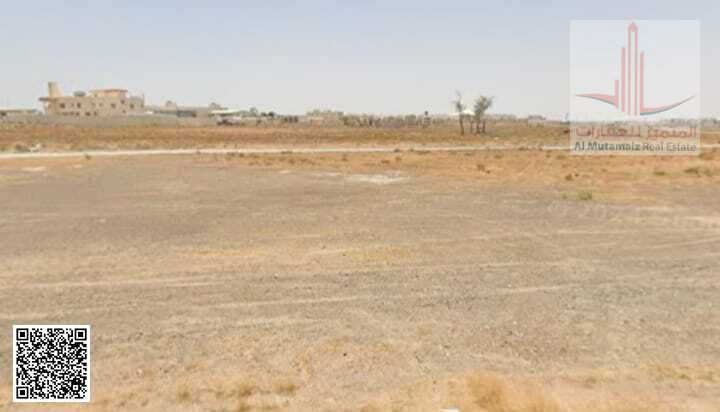 For sale in Ajman, residential/commercial land in Al Manama, Block 8. Area: 4639 sq ft (land + 2). Asking price: AED 350,000