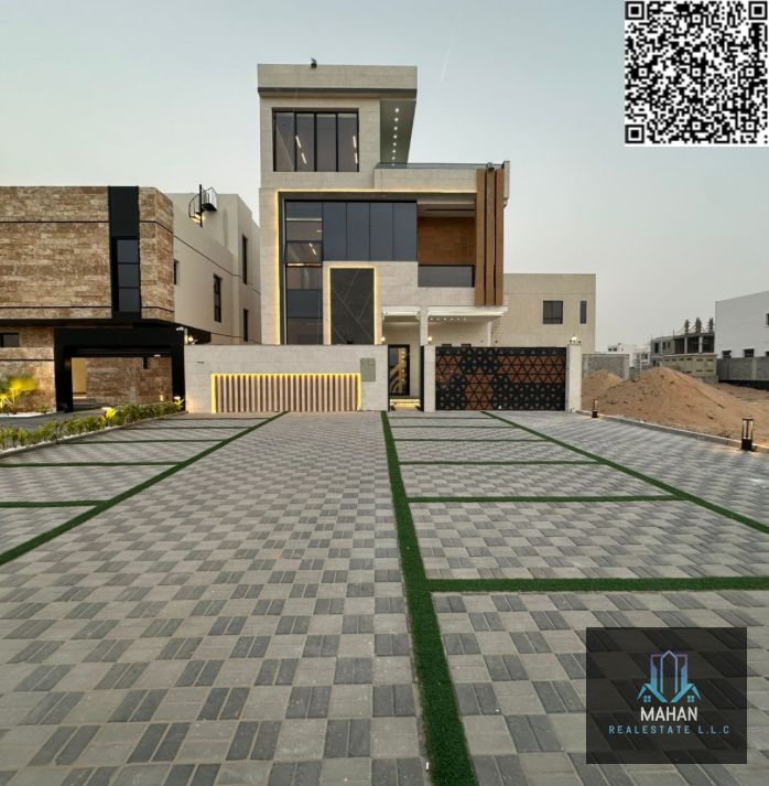 Villa for sale in Ajman 6 master bedroom hall, Majlis maid room, kitchen