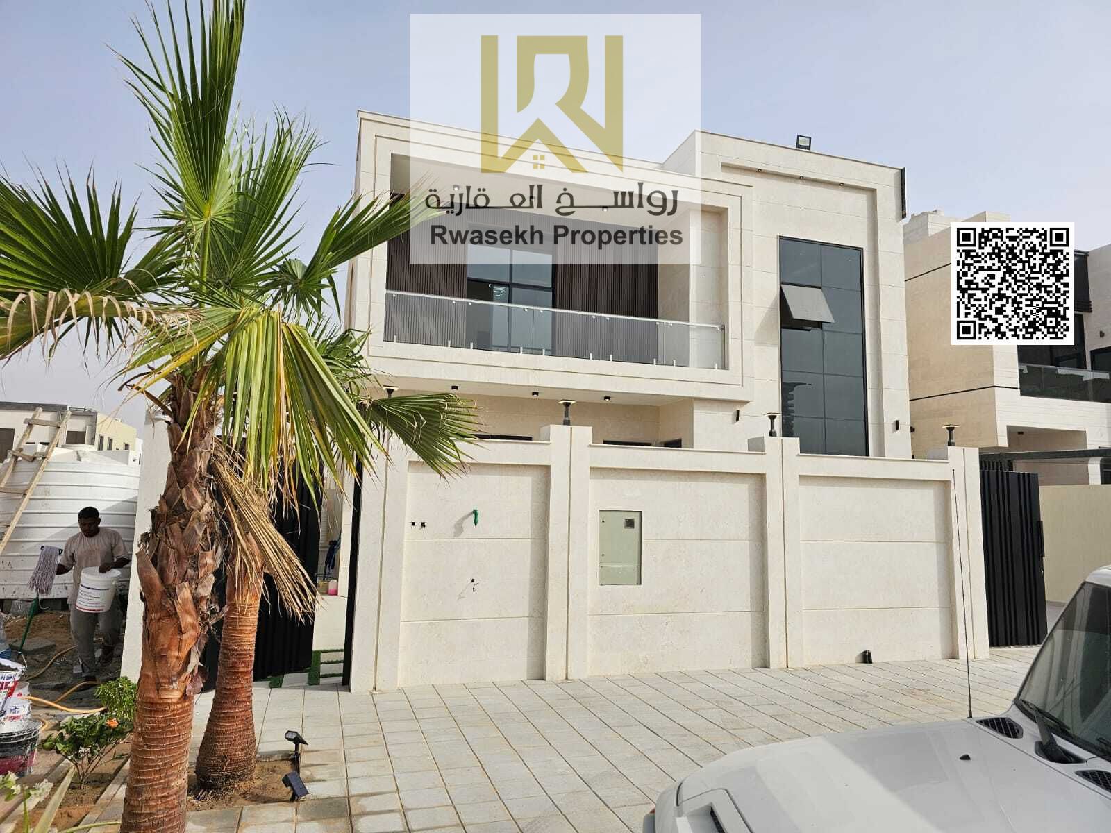 For Sale – Brand New Modern Villa in Al Amerah Prime location near all services, Sheikh Mohammed Bin Zayed Road, Emirates Bypass Road, and Sharjah Int