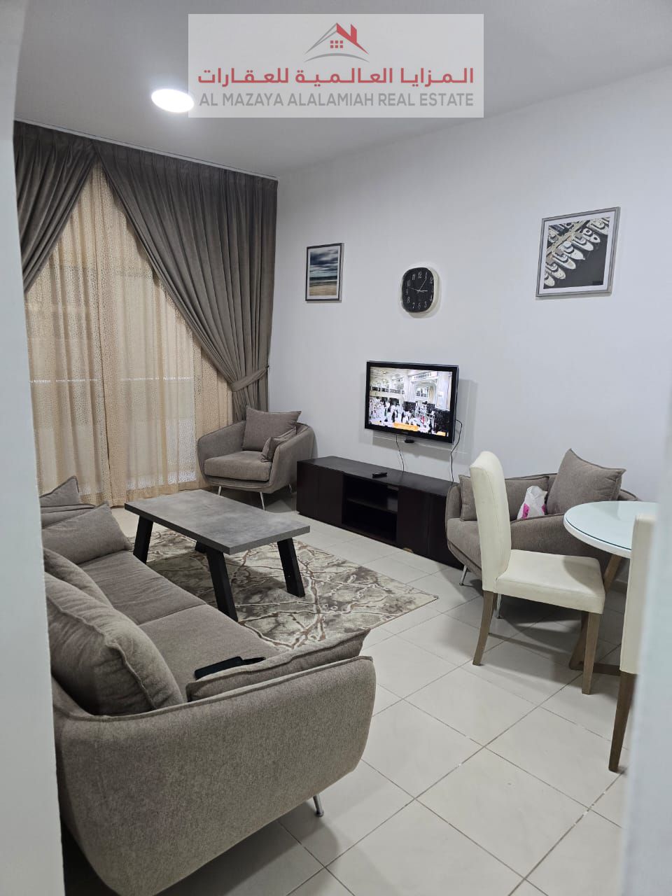 For monthly rent, a furnished room and hall in Al Mamzar, Al Taawun,