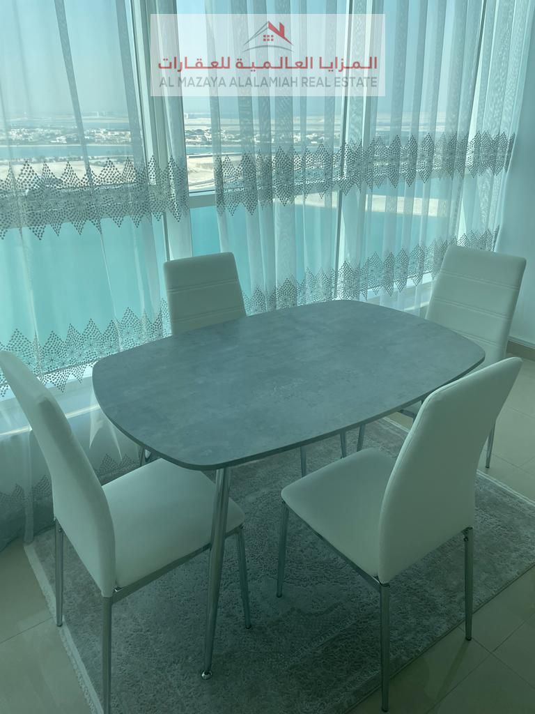 For rent monthly - fully furnished one-bedroom apartment and living room with hotel furniture - Sharjah - Al khan - including all bills