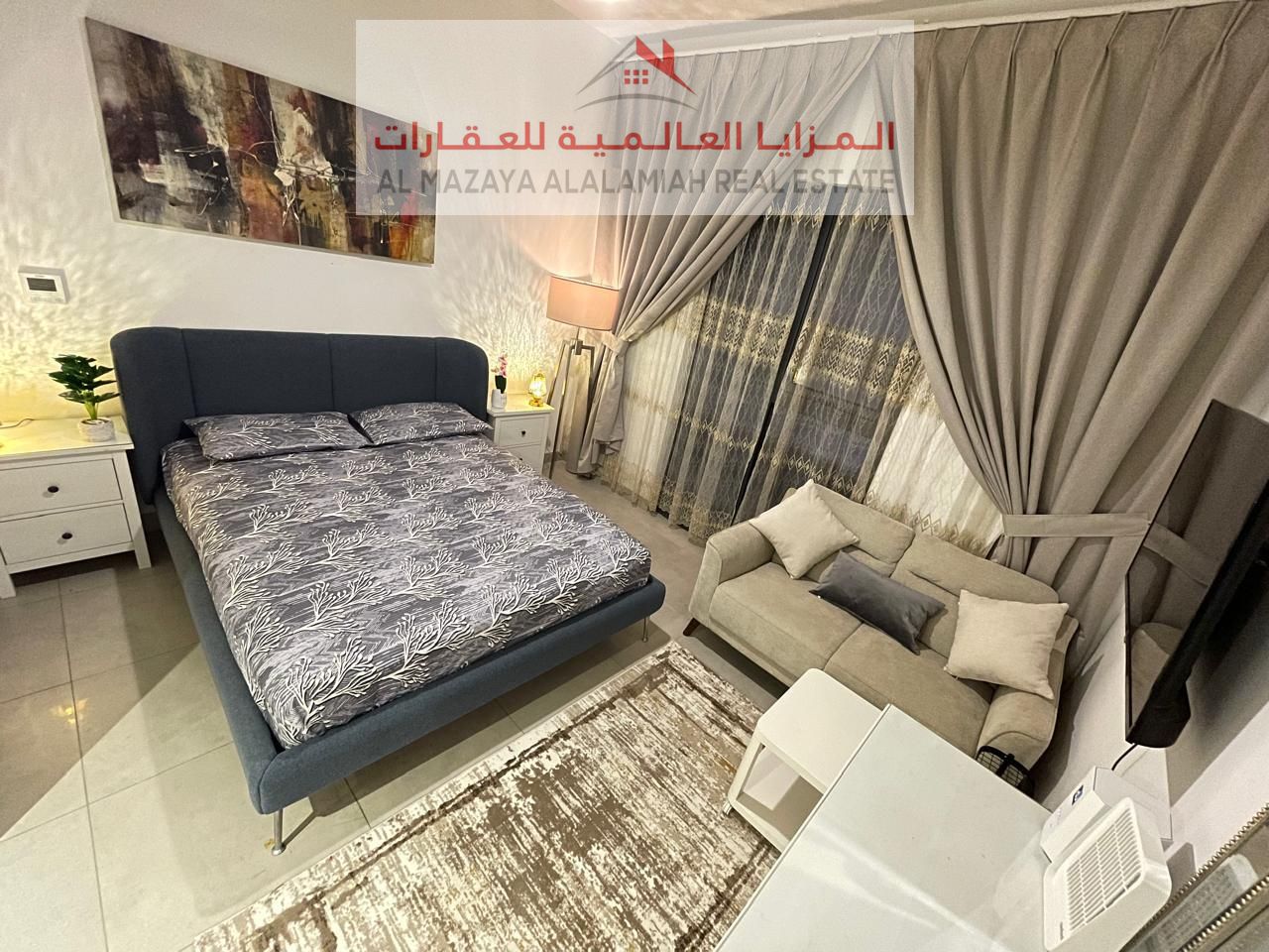 Furnished studio in mariam island Sharjah with internet and close to all services