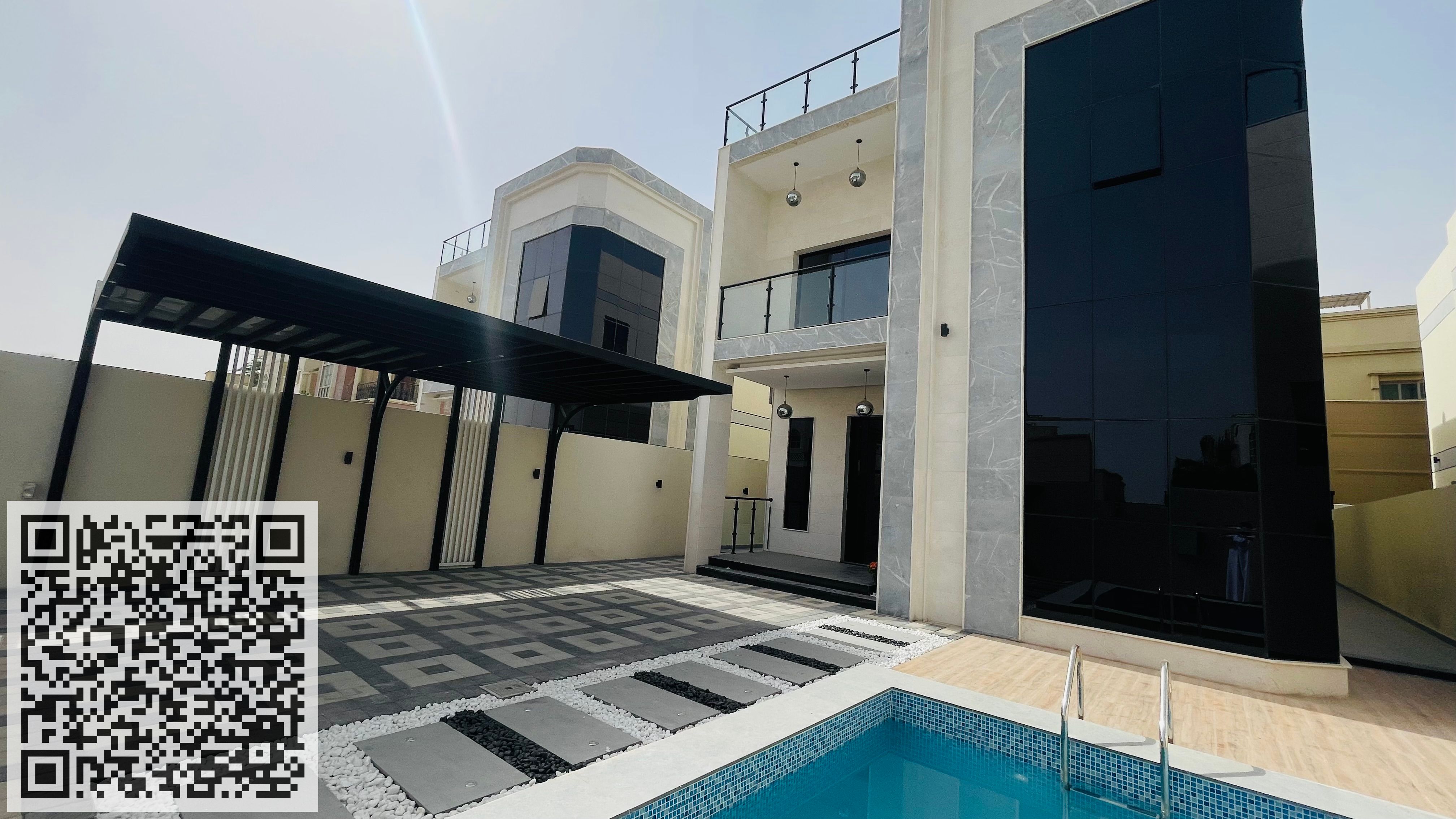 Modern villa for sale in Al Rawda, first occupancy, excellent personal finishing, very prime location