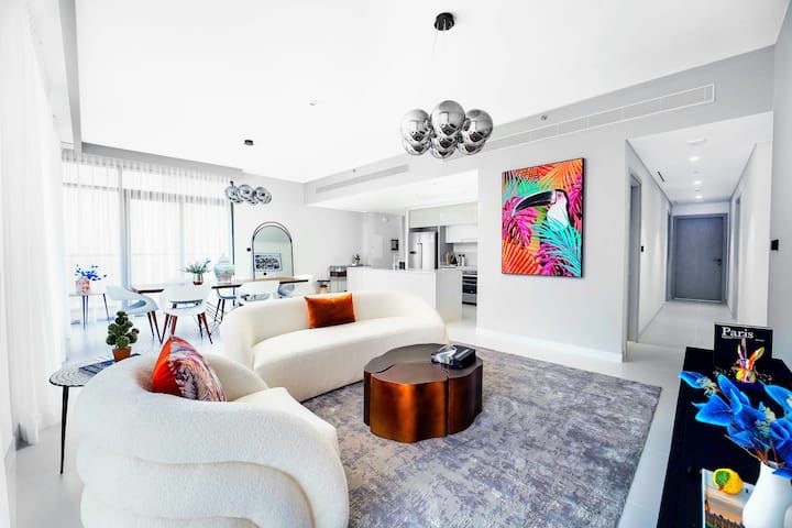 Luxury 3BR Penthouse Private Beach & Marina Views