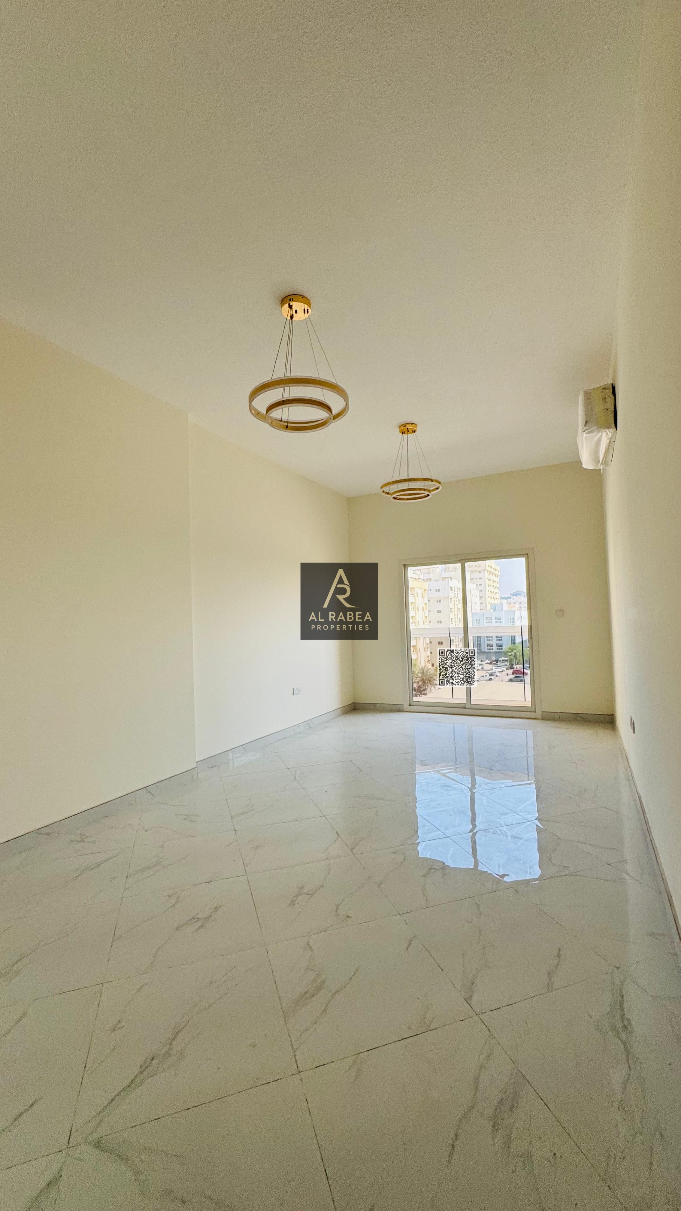Two-bedroom apartment with a living room, first occupancy in the industrial area.