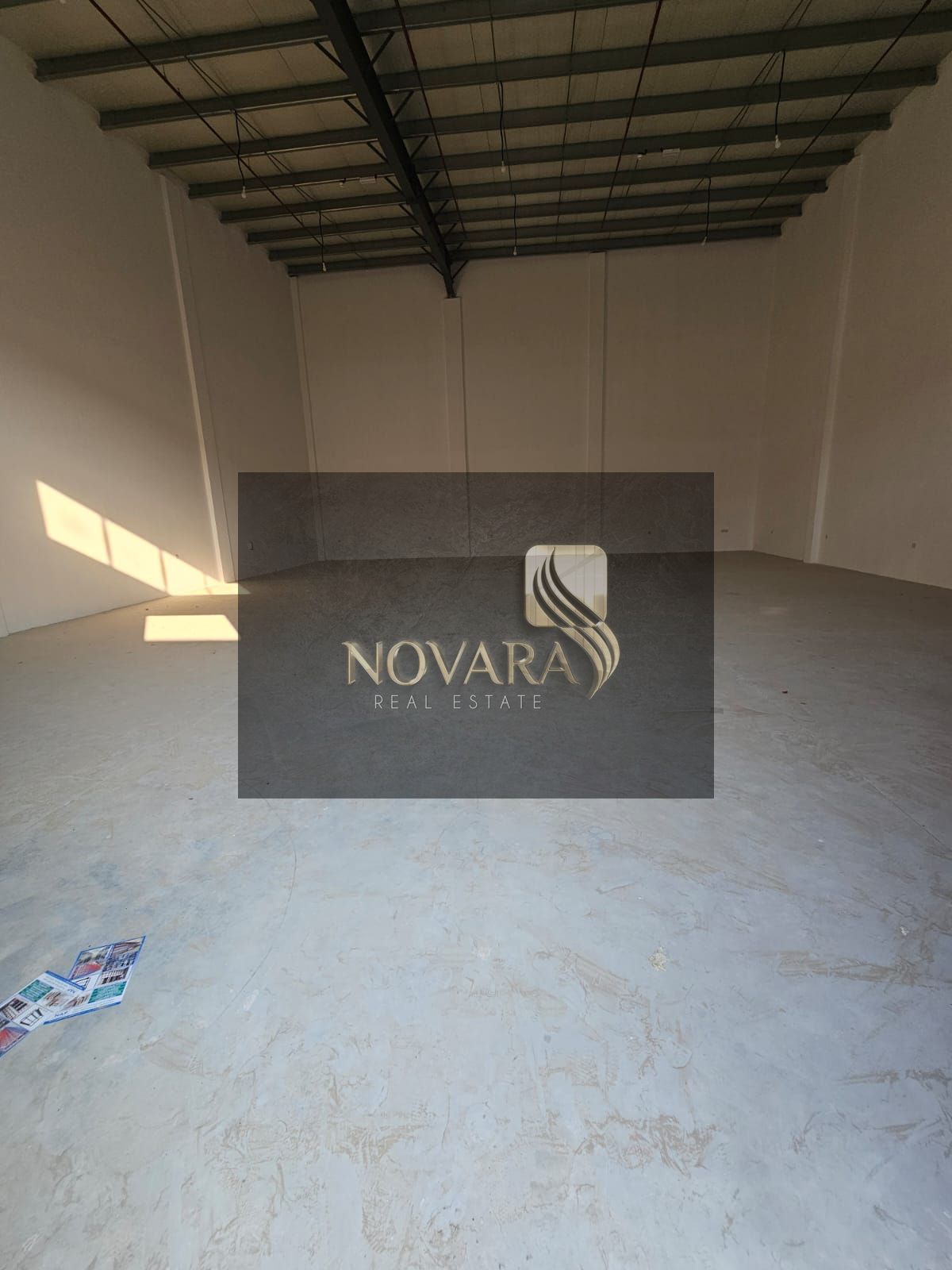 Warehouse in Al Jurf Industrial Area 3, 2680 sq ft (without mezzanine), 30 kW electricity, brand new, ready for handover