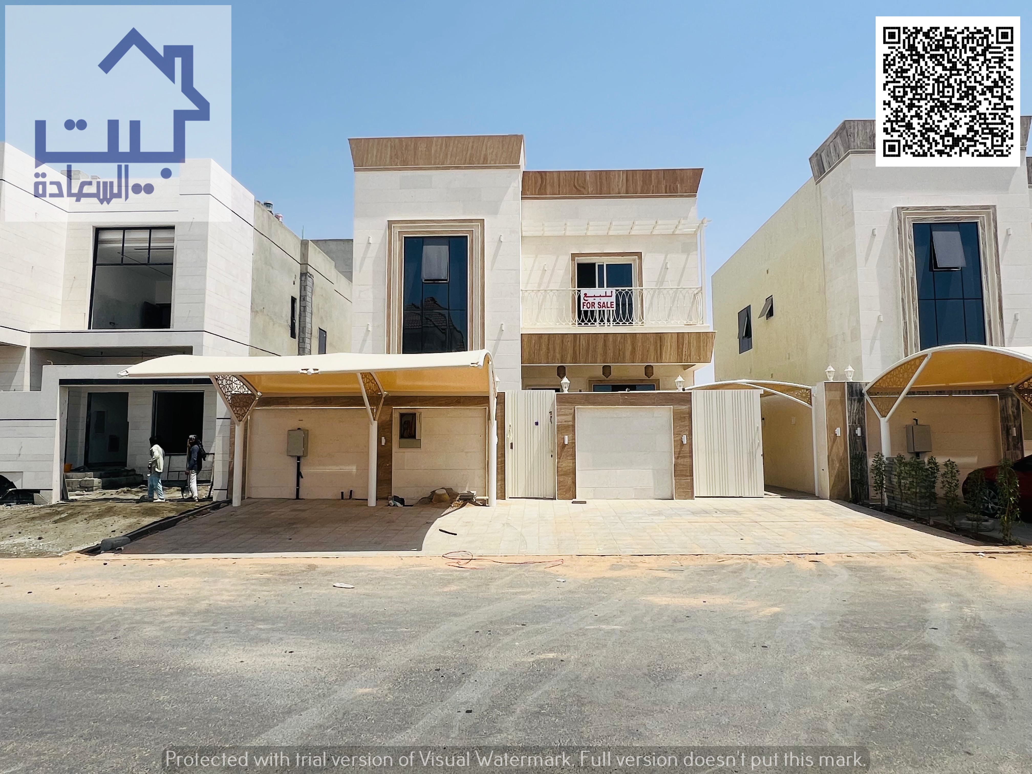 Your dream villa, luxurious and fully equipped with water, electricity, and air conditioning, at an attractive price on Sheikh Mohammed Bin Zayed Road