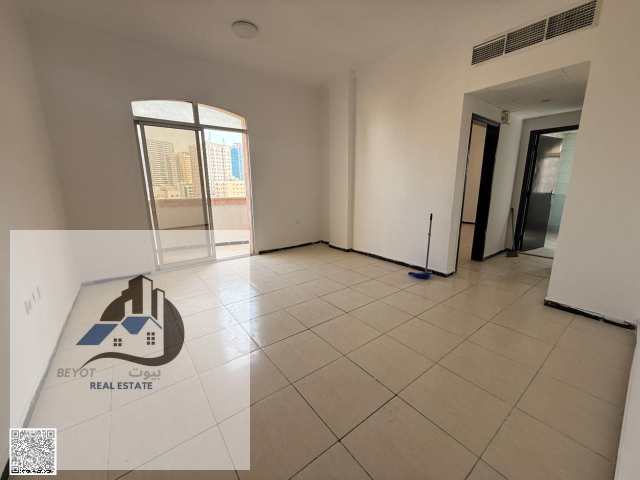 For annual rent One bedroom, living room, balcony, and bathroom in Al Rashidiya 2 area