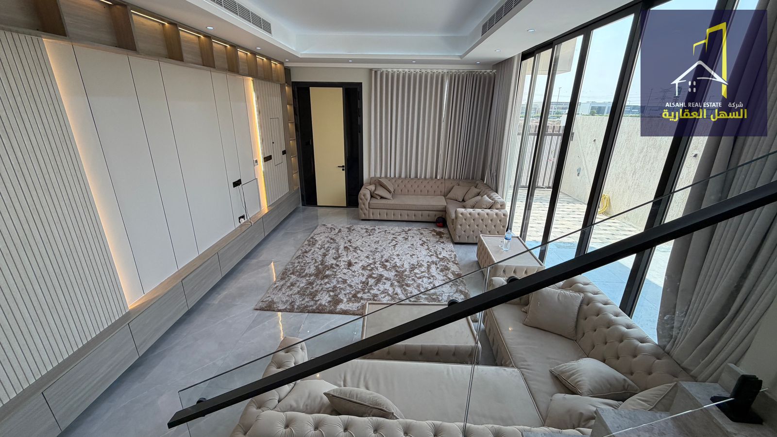 Luxury furnished villa for sale in Al Hooshi, brand new, prime location