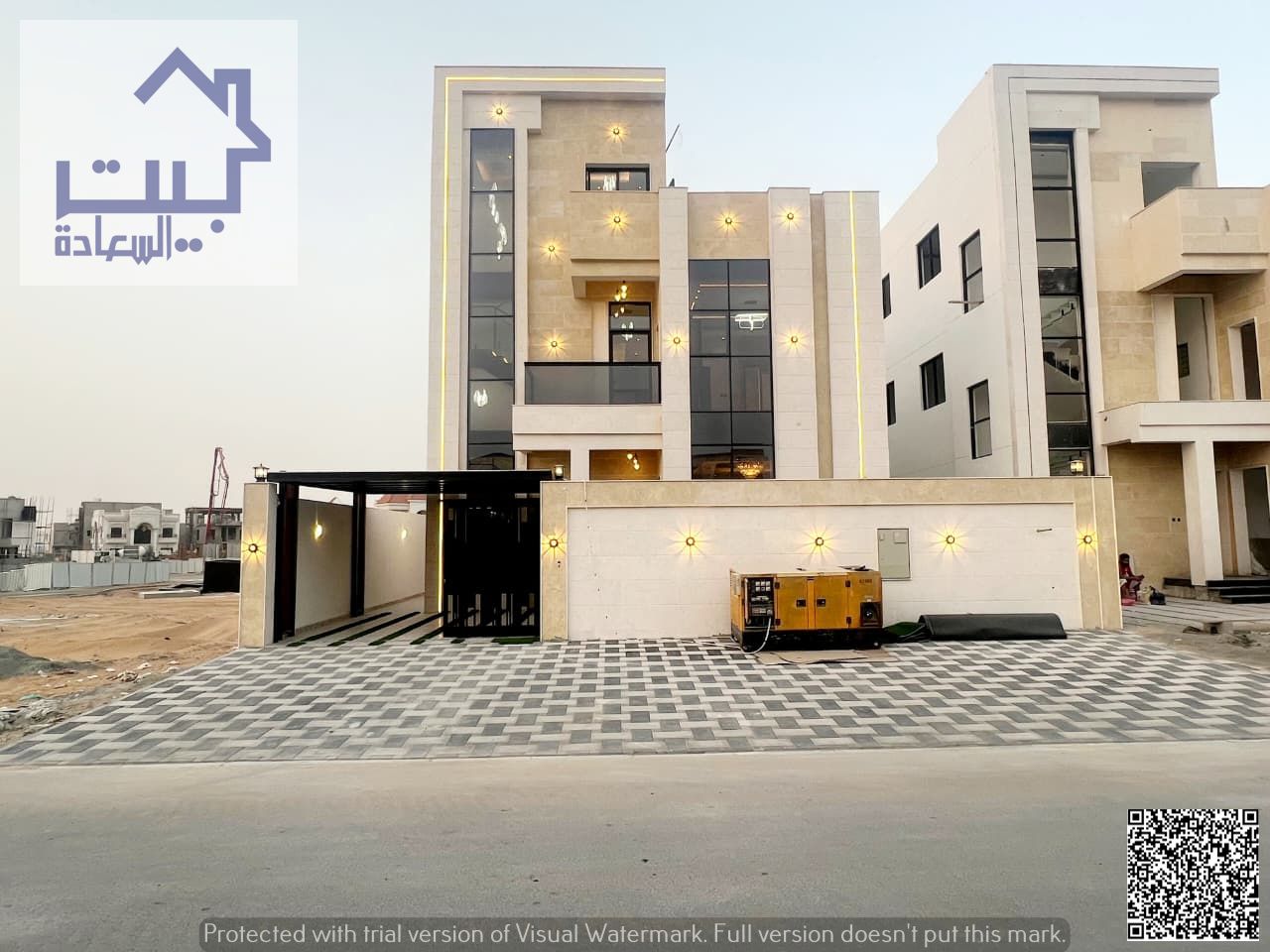 villa for sale in Al Helio 2 , Ajman—elegant finishing , prime location , freehold for all nationalities , includes fees , 100% bank financing.