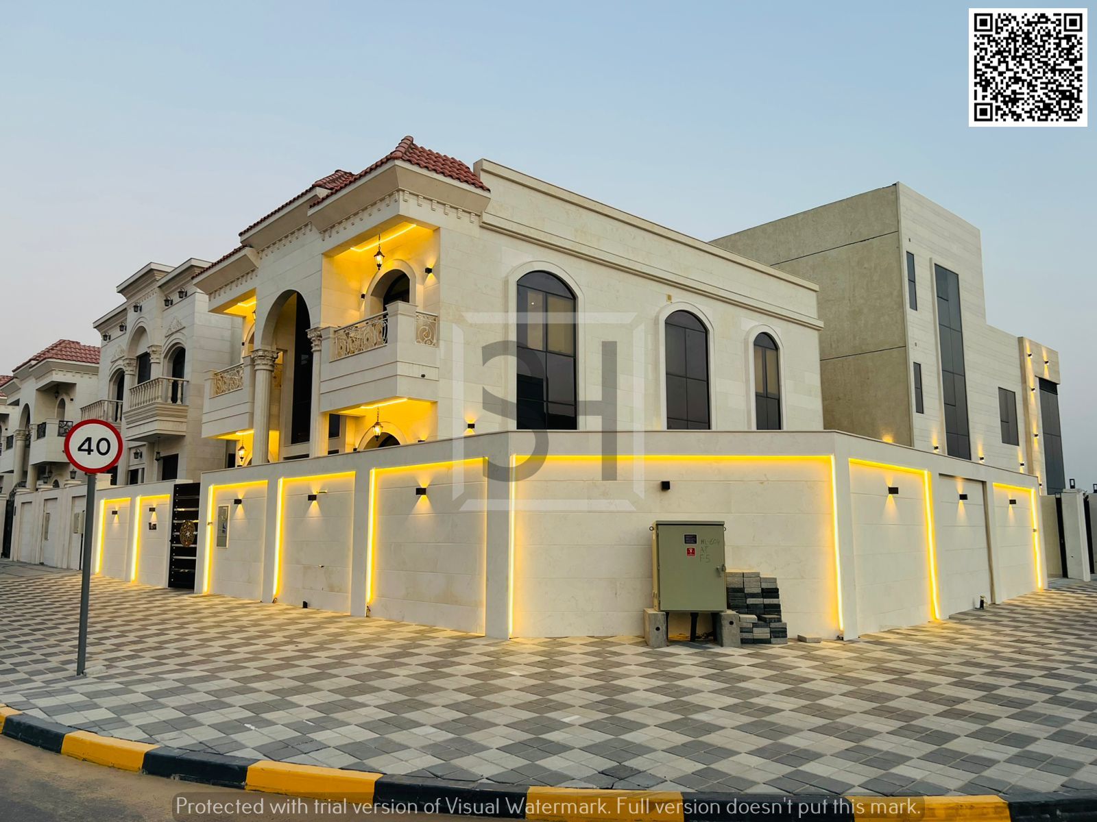 Villa for sale in a prime location opposite services and Sheikh Mohammed Bin Zayed Road.