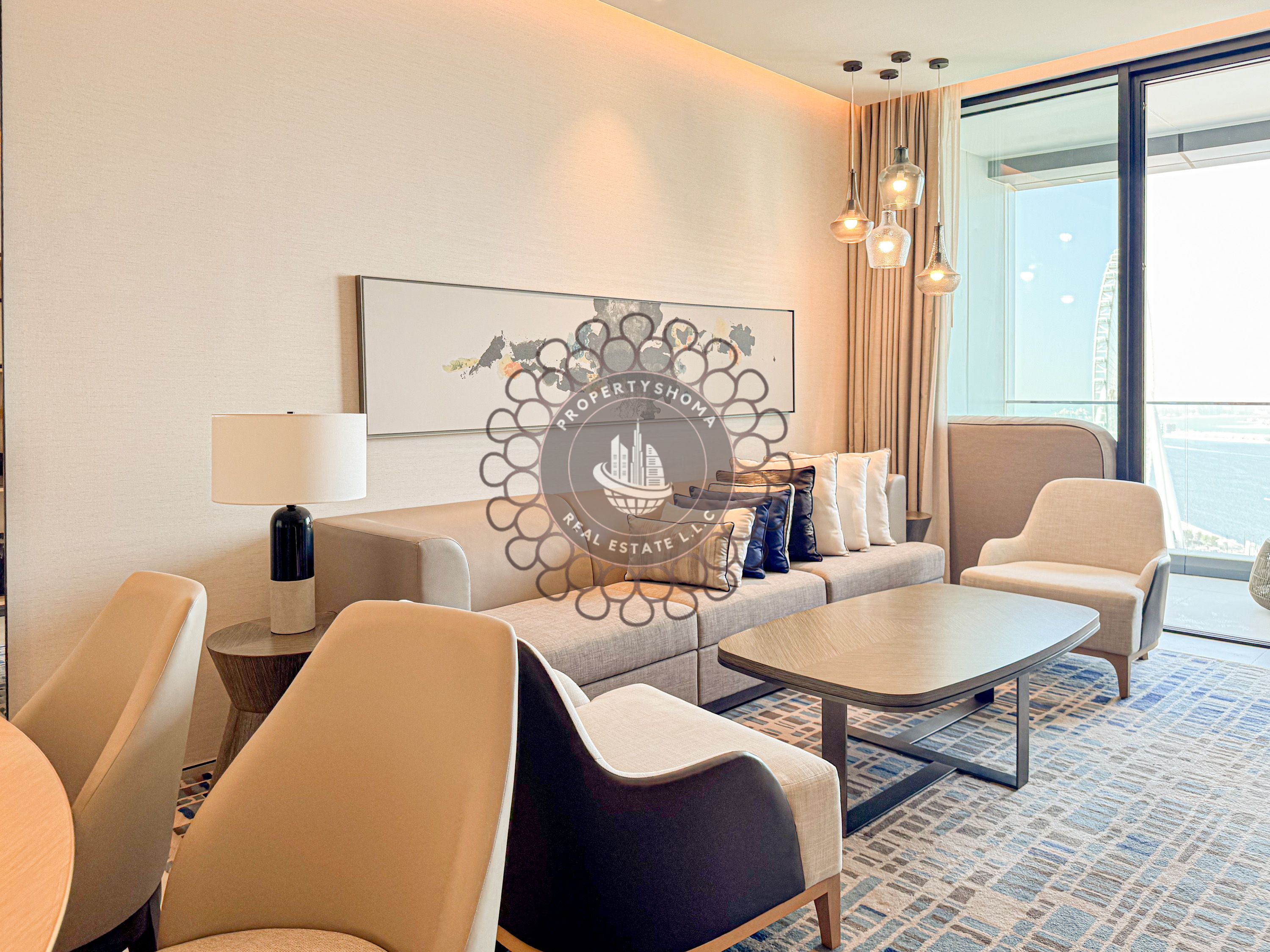 full see view 3 BR Waterfront Apartment in JBR high floor