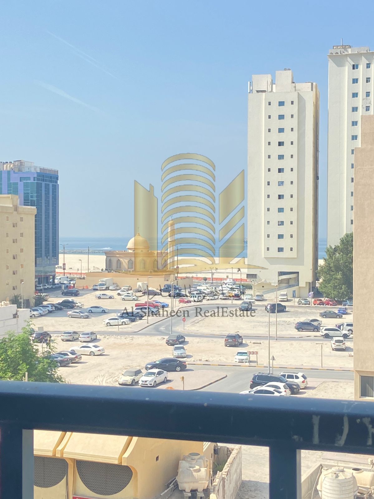 Two-bedroom apartment with a living room for annual rent in Al Nakheel, Ajman, with a sea view.
