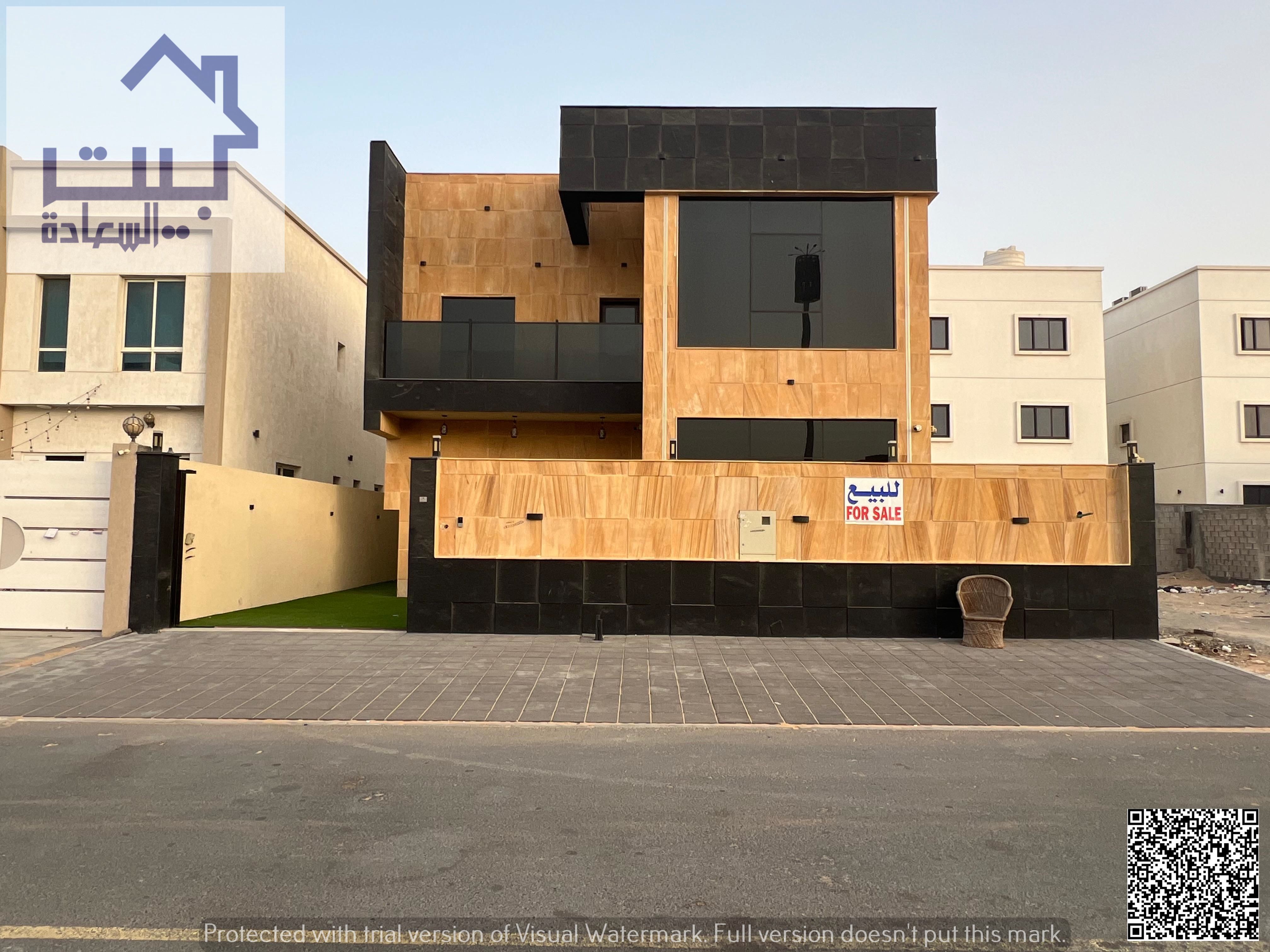 villa for sale in Al Zahia , offering complete privacy , elegant design , super deluxe finishes , and close to services near the mosque