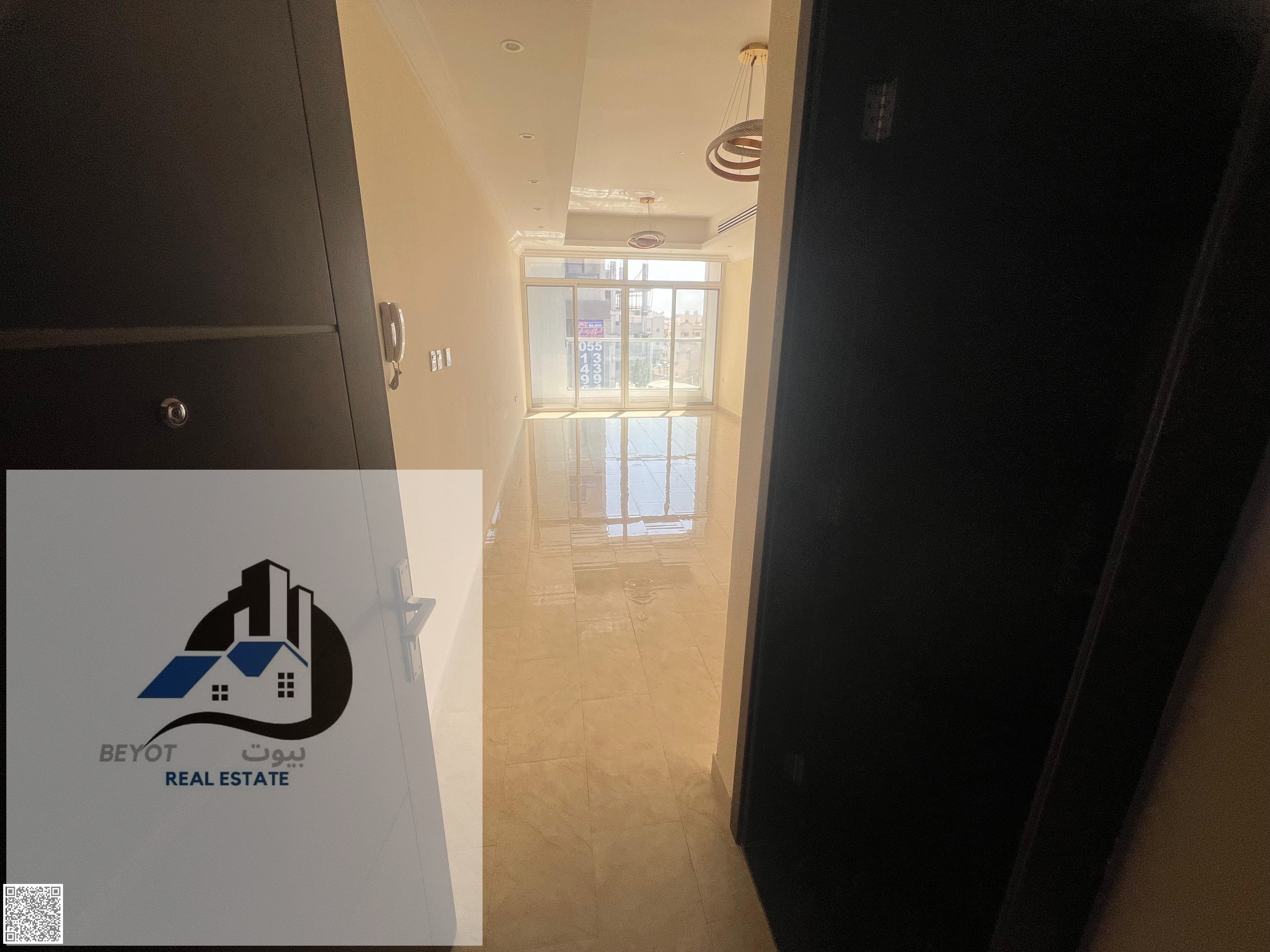 For annual rent in Ajman, three bedrooms and a hall, Al Rawda 2, second occupancy, super deluxe finishing