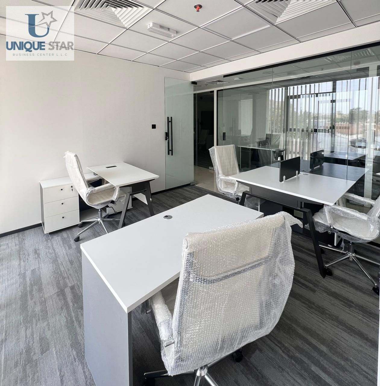 A BUDGET FRIENDLY value from 16k to 50k, Fully furnished office space ,Free house keeping twice a week, internet, DEWA.