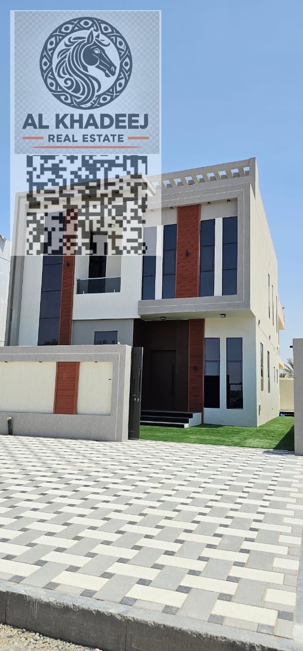 A luxurious modern villa with ultra-luxurious finishing, including registration, in the Al-Haliou 1 area, next to citizens' villas.