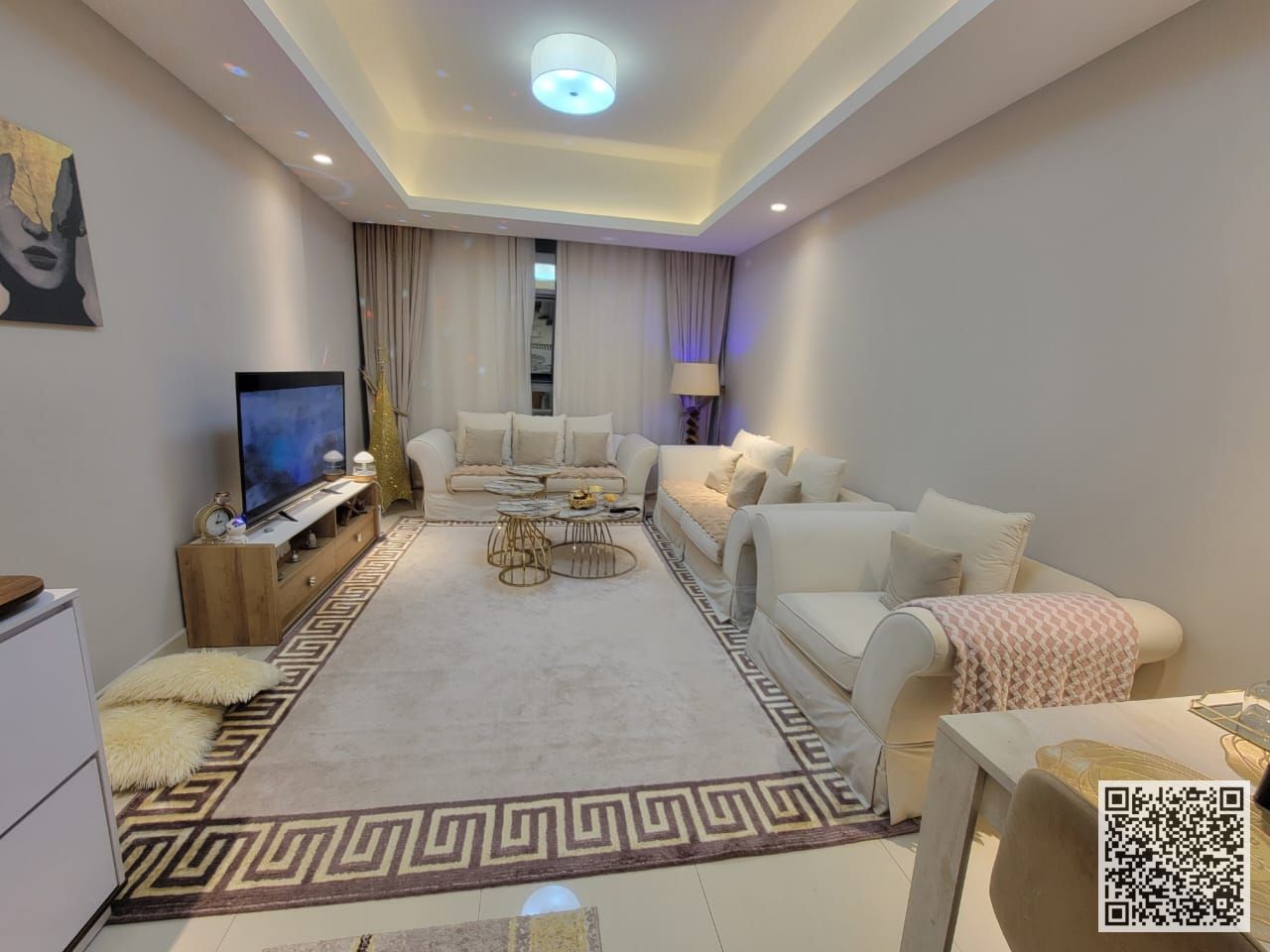 Beautiful furnished one-bedroom apartment with brand new furniture for monthly rent in Ajman - Al Rashidiya 1 - Gulfa Towers