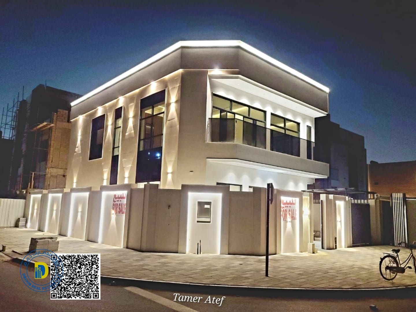 For sale: Modern villa with 5 bedrooms and a roof terrace, including registration fees, in Al Bahia , freehold , bank financing