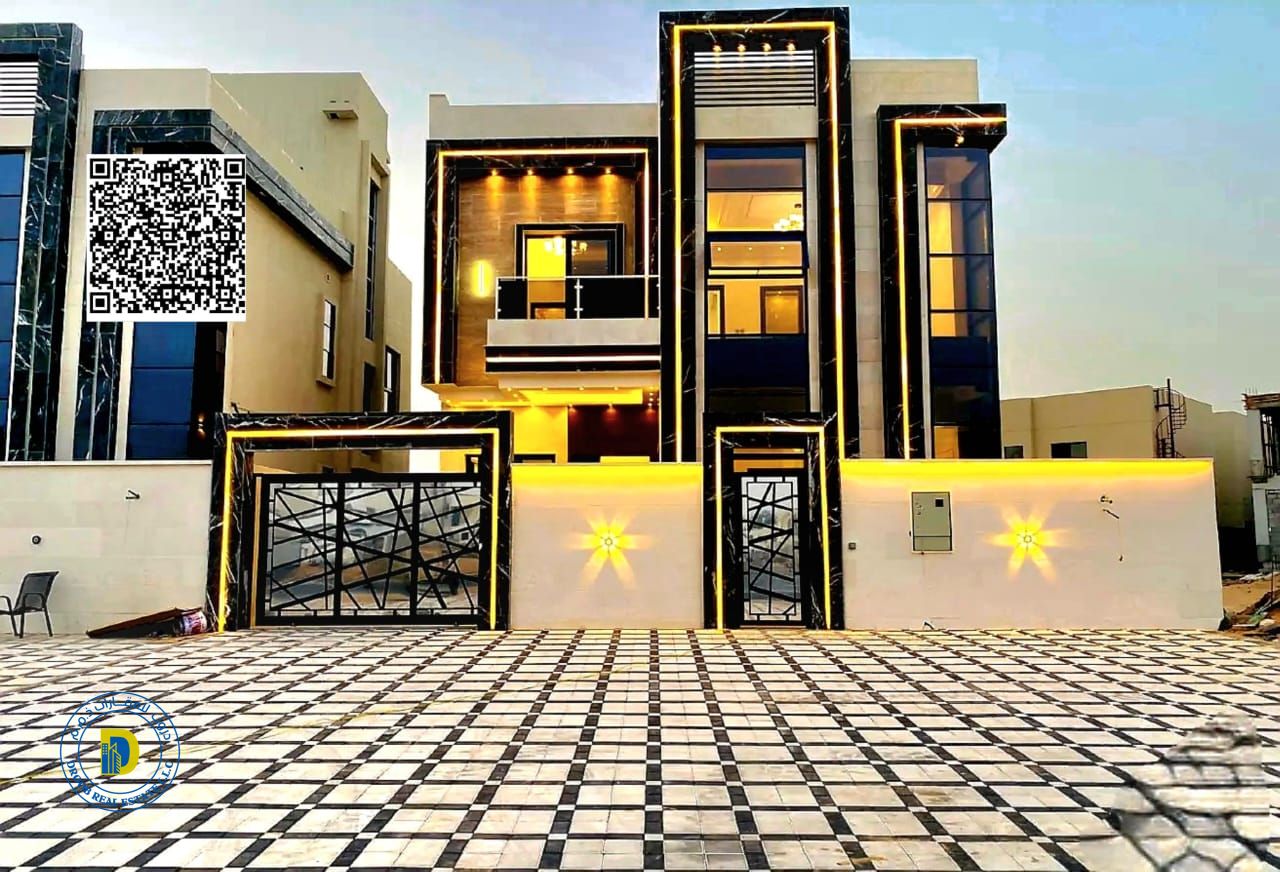 For sale at a great price: classic 5-bedroom villa with a roof, including registration fees, in Al Zahiyah, Freehold Bank financing